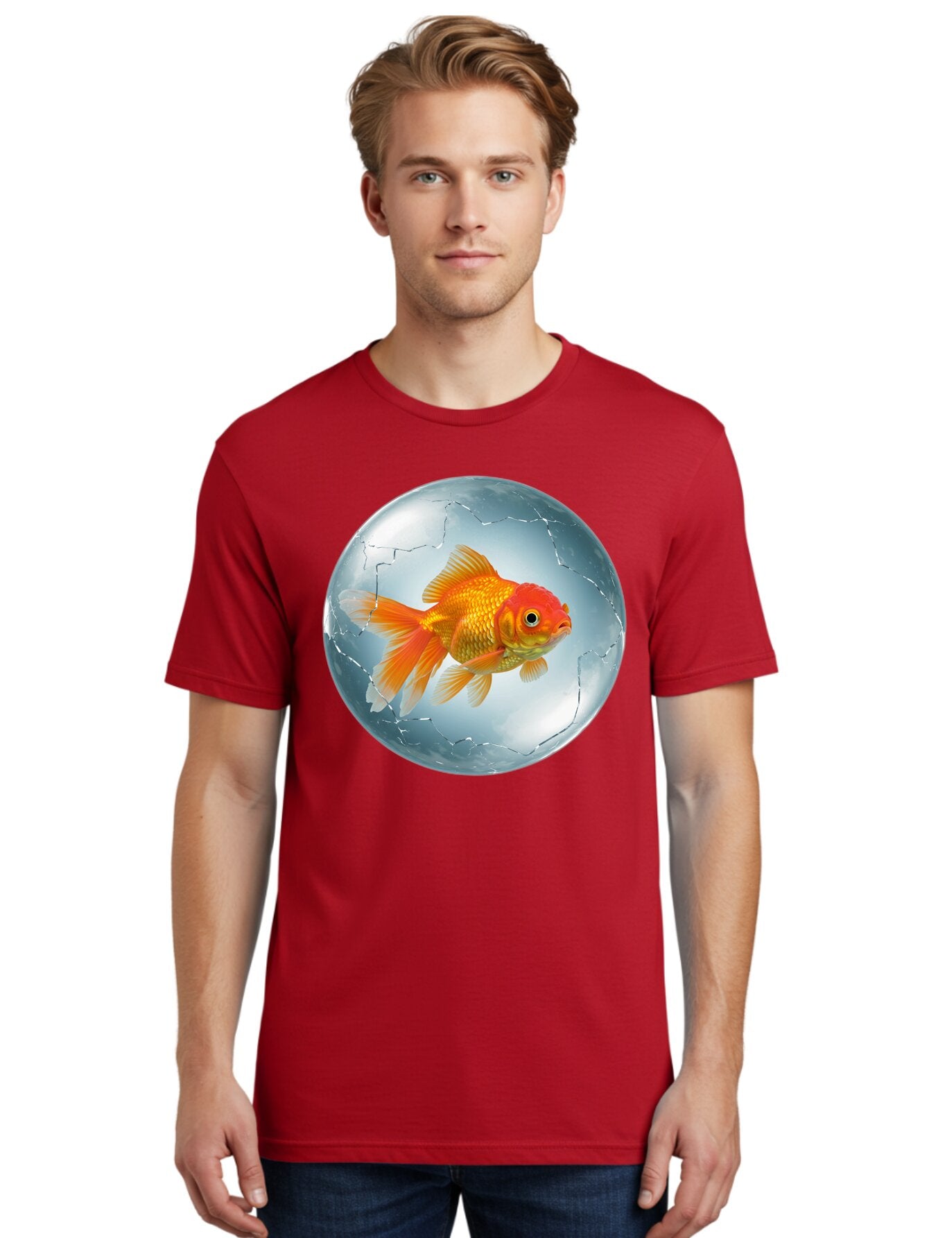 Goldfish-In-Broken-Glass Men'S Graphic Tee, 100% Cotton, Comfortable Casual Summer Wear, Machine Washable, Vintage Camera, Old Camera, Antique Camera, Black Camera, Classic Photography, Photography Equipment, Nostalgic Device, Film Camera, Bam565 21