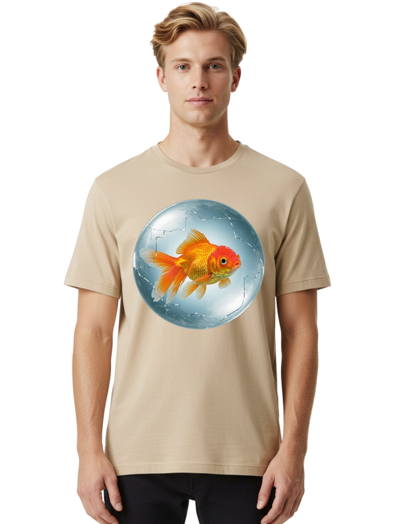 Goldfish-In-Broken-Glass Men'S Graphic Tee, 100% Cotton, Comfortable Casual Summer Wear, Machine Washable, Vintage Camera, Old Camera, Antique Camera, Black Camera, Classic Photography, Photography Equipment, Nostalgic Device, Film Camera, Bam565 30