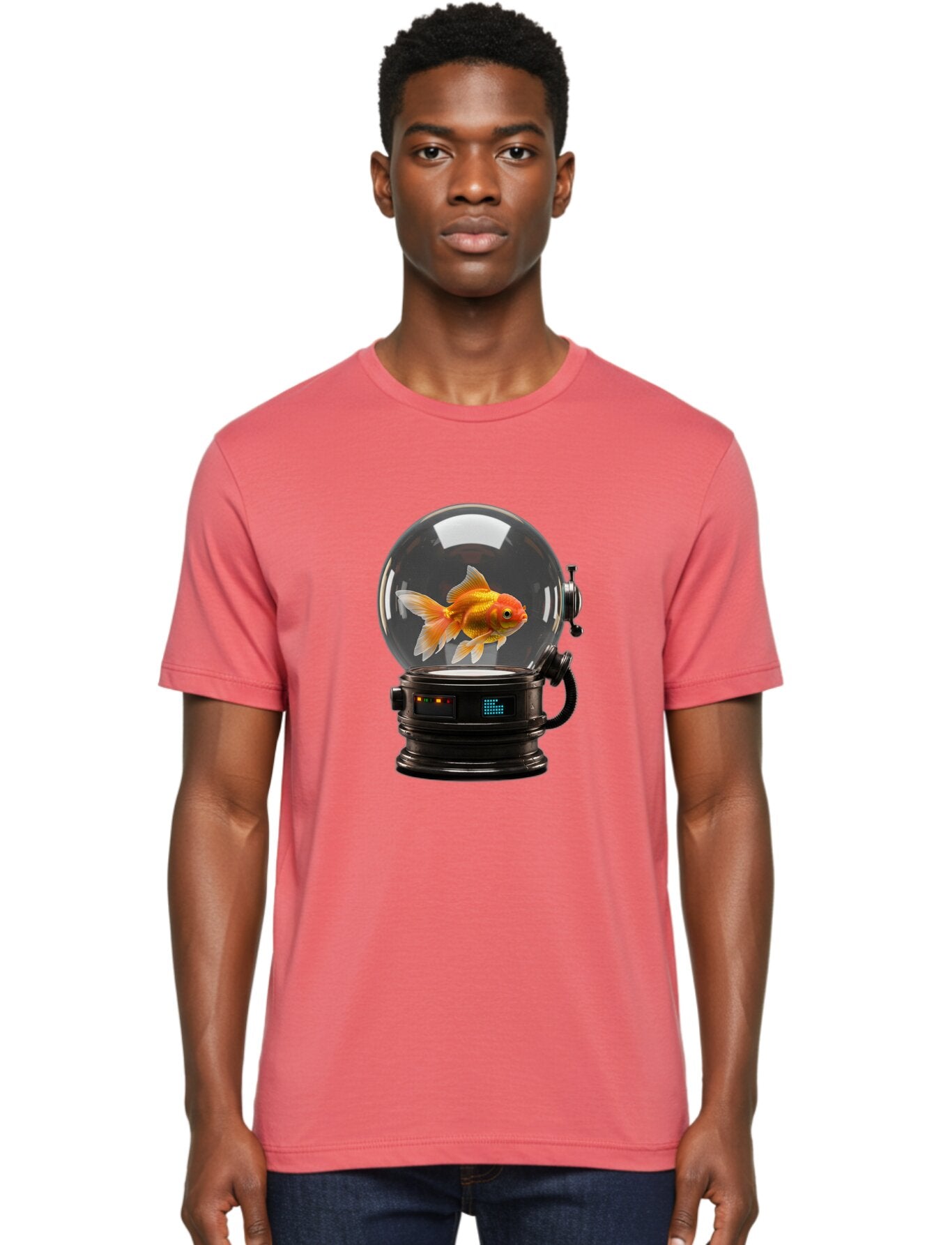 Goldfish-In-Glass-Globe Men'S Graphic Tee, 100% Cotton, Comfortable Casual Summer Wear, Machine Washable, Vintage Camera, Old Camera, Antique Camera, Black Camera, Classic Photography, Photography Equipment, Nostalgic Device, Film Camera, Bam567 30