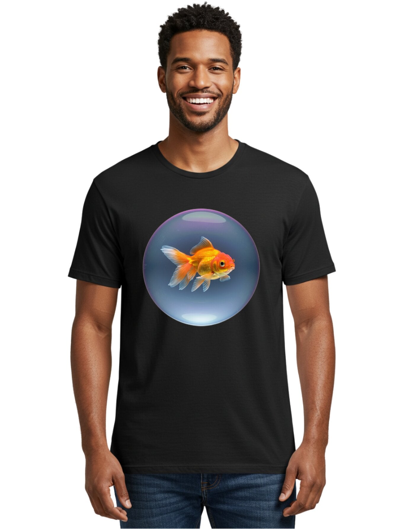 Goldfish-In-Glass-Orb Men'S Graphic Tee, 100% Cotton, Comfortable Casual Summer Wear, Machine Washable, Vintage Camera, Old Camera, Antique Camera, Black Camera, Classic Photography, Photography Equipment, Nostalgic Device, Film Camera, Bam568 24