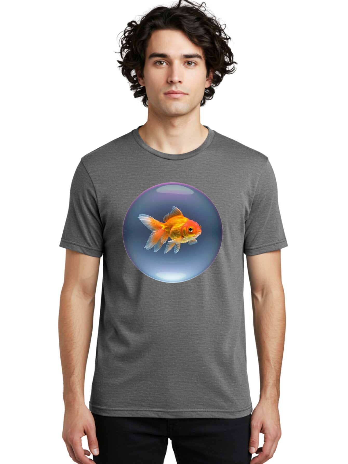 Goldfish-In-Glass-Orb Men'S Graphic Tee, 100% Cotton, Comfortable Casual Summer Wear, Machine Washable, Vintage Camera, Old Camera, Antique Camera, Black Camera, Classic Photography, Photography Equipment, Nostalgic Device, Film Camera, Bam568 25