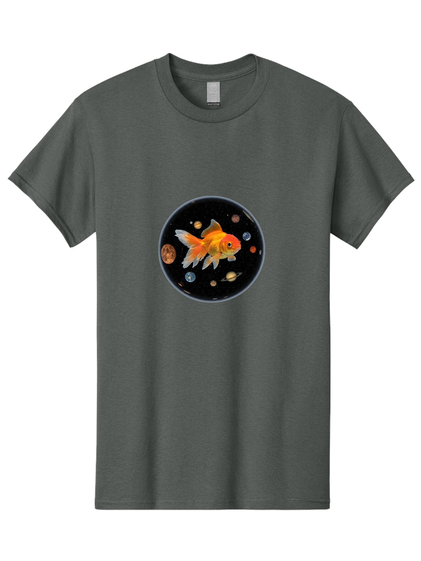 Goldfish-In-Space Men'S Graphic Tee, 100% Cotton, Comfortable Casual Summer Wear, Machine Washable, Vintage Camera, Old Camera, Antique Camera, Black Camera, Classic Photography, Photography Equipment, Nostalgic Device, Film Camera, Camera Art Bam570 4