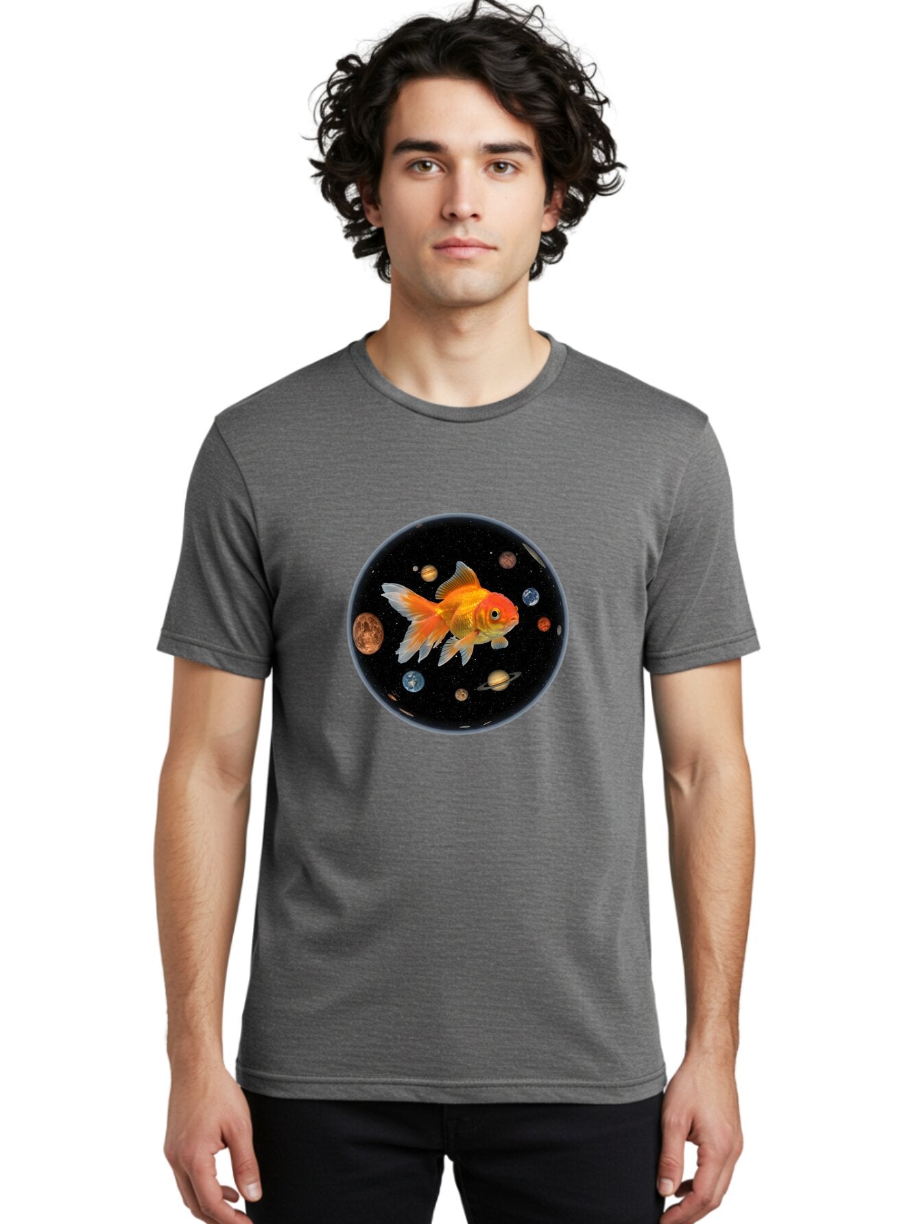 Goldfish-In-Space Men'S Graphic Tee, 100% Cotton, Comfortable Casual Summer Wear, Machine Washable, Vintage Camera, Old Camera, Antique Camera, Black Camera, Classic Photography, Photography Equipment, Nostalgic Device, Film Camera, Camera Art Bam570 22
