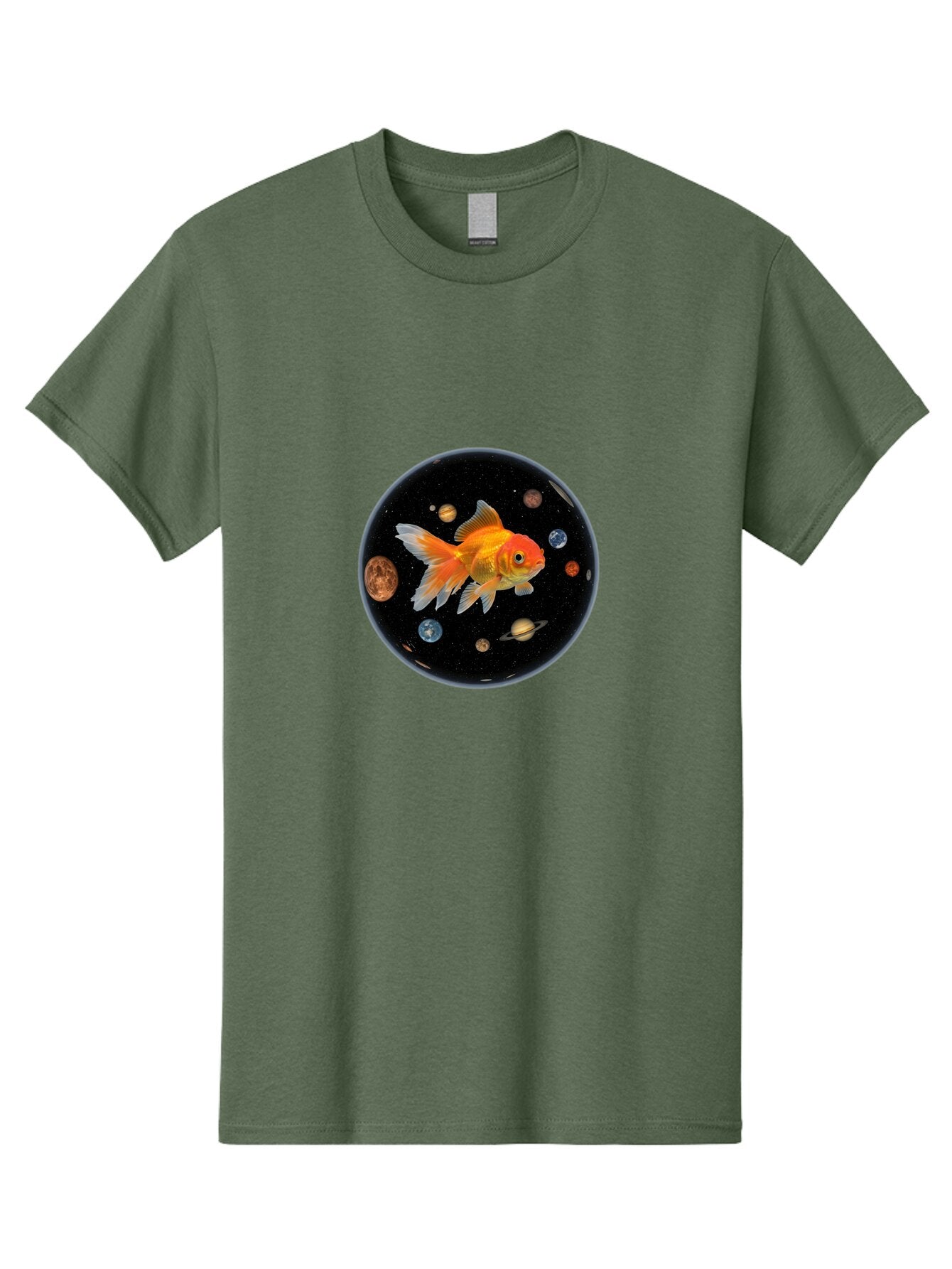 Goldfish-In-Space Men'S Graphic Tee, 100% Cotton, Comfortable Casual Summer Wear, Machine Washable, Vintage Camera, Old Camera, Antique Camera, Black Camera, Classic Photography, Photography Equipment, Nostalgic Device, Film Camera, Camera Art Bam570 5