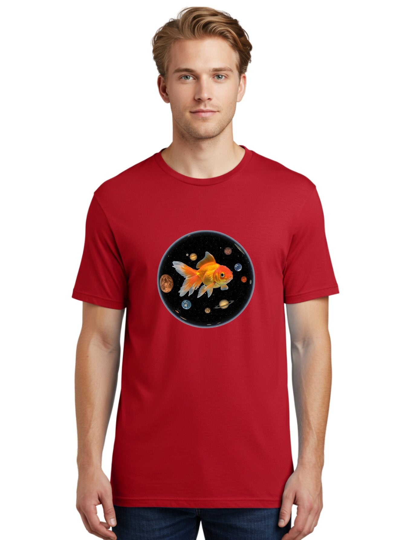 Goldfish-In-Space Men'S Graphic Tee, 100% Cotton, Comfortable Casual Summer Wear, Machine Washable, Vintage Camera, Old Camera, Antique Camera, Black Camera, Classic Photography, Photography Equipment, Nostalgic Device, Film Camera, Camera Art Bam570 27