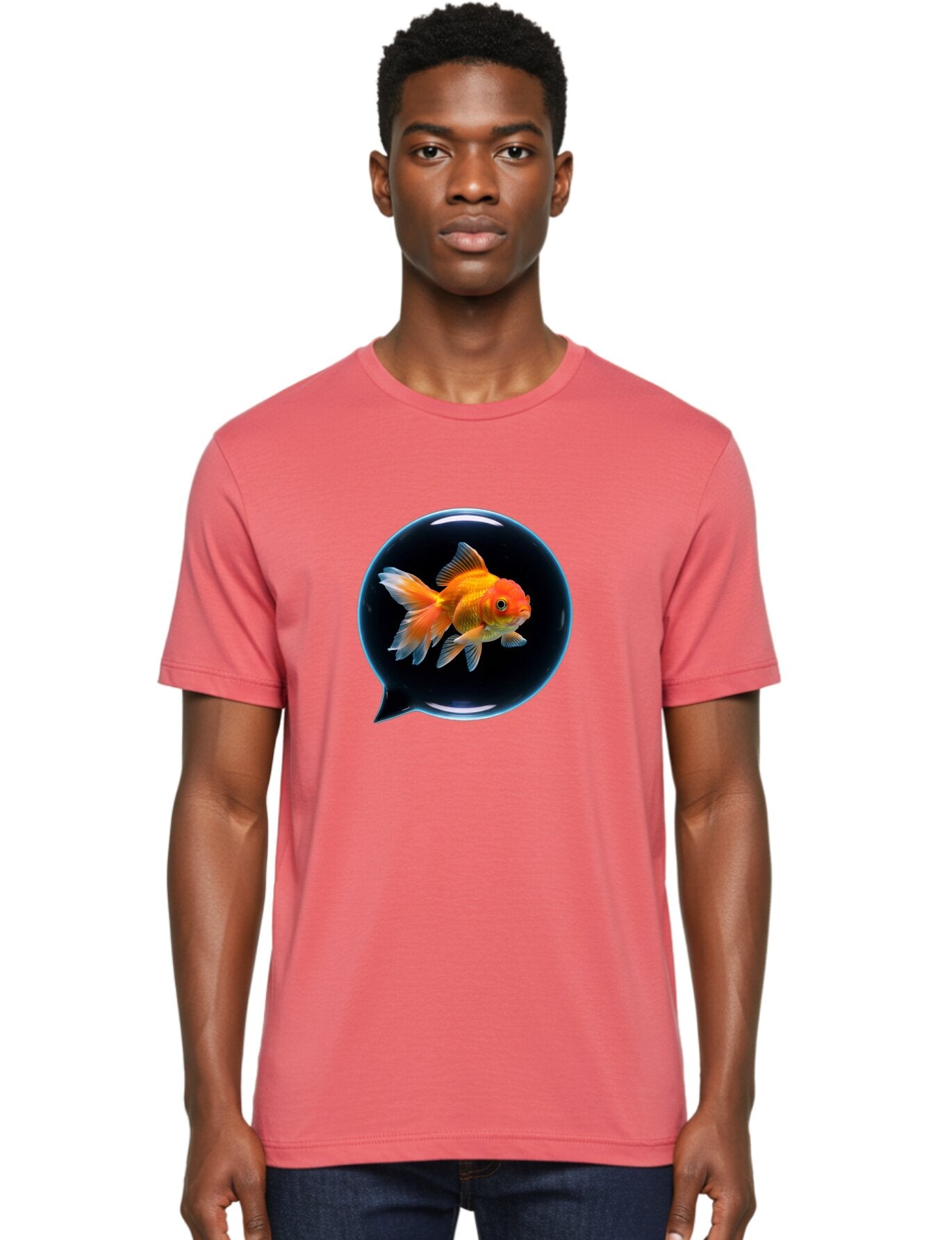 Goldfish-In-Speech-Bubble Men'S Graphic Tee, 100% Cotton, Comfortable Casual Summer Wear, Machine Washable, Vintage Camera, Old Camera, Antique Camera, Black Camera, Classic Photography, Photography Equipment, Nostalgic Device, Film Camera, Bam571 18