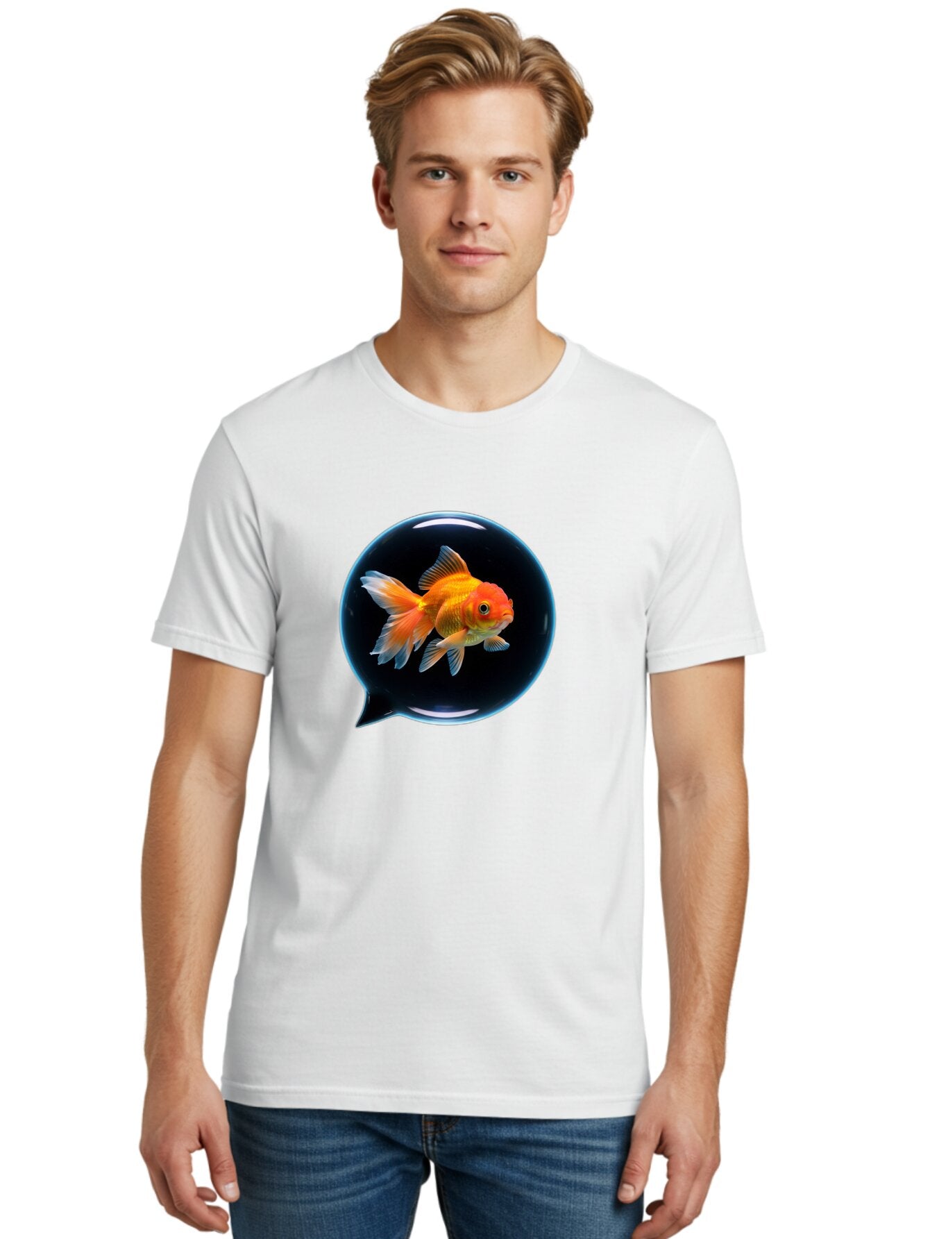 Goldfish-In-Speech-Bubble Men'S Graphic Tee, 100% Cotton, Comfortable Casual Summer Wear, Machine Washable, Vintage Camera, Old Camera, Antique Camera, Black Camera, Classic Photography, Photography Equipment, Nostalgic Device, Film Camera, Bam571 30