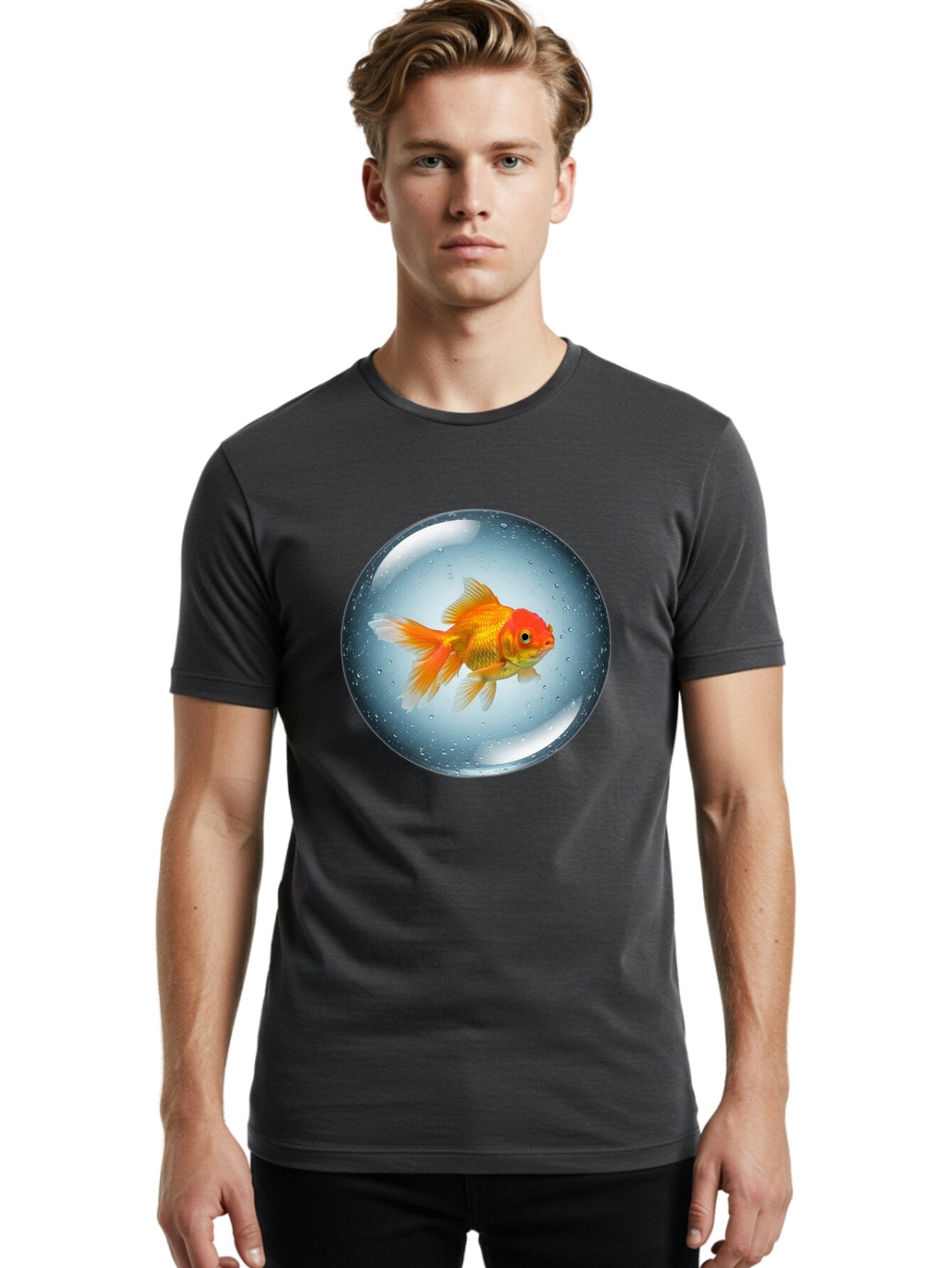 Goldfish-In-Sphere Men'S Graphic Tee, 100% Cotton, Comfortable Casual Summer Wear, Machine Washable, Vintage Camera, Old Camera, Antique Camera, Black Camera, Classic Photography, Photography Equipment, Nostalgic Device, Film Camera, Bam572 25