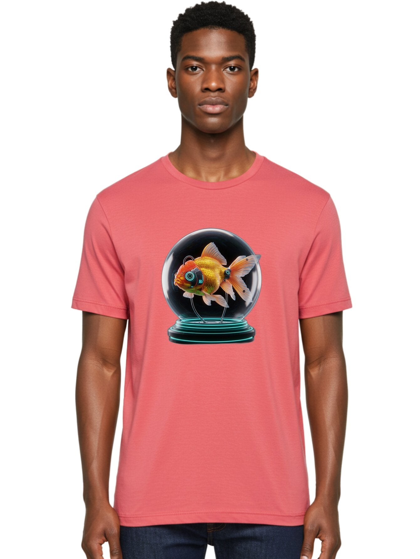 Goldfish-Robot-Eyes Men'S Graphic Tee, 100% Cotton, Comfortable Casual Summer Wear, Machine Washable, Vintage Camera, Old Camera, Antique Camera, Black Camera, Classic Photography, Photography Equipment, Nostalgic Device, Film Camera, Bam574 24
