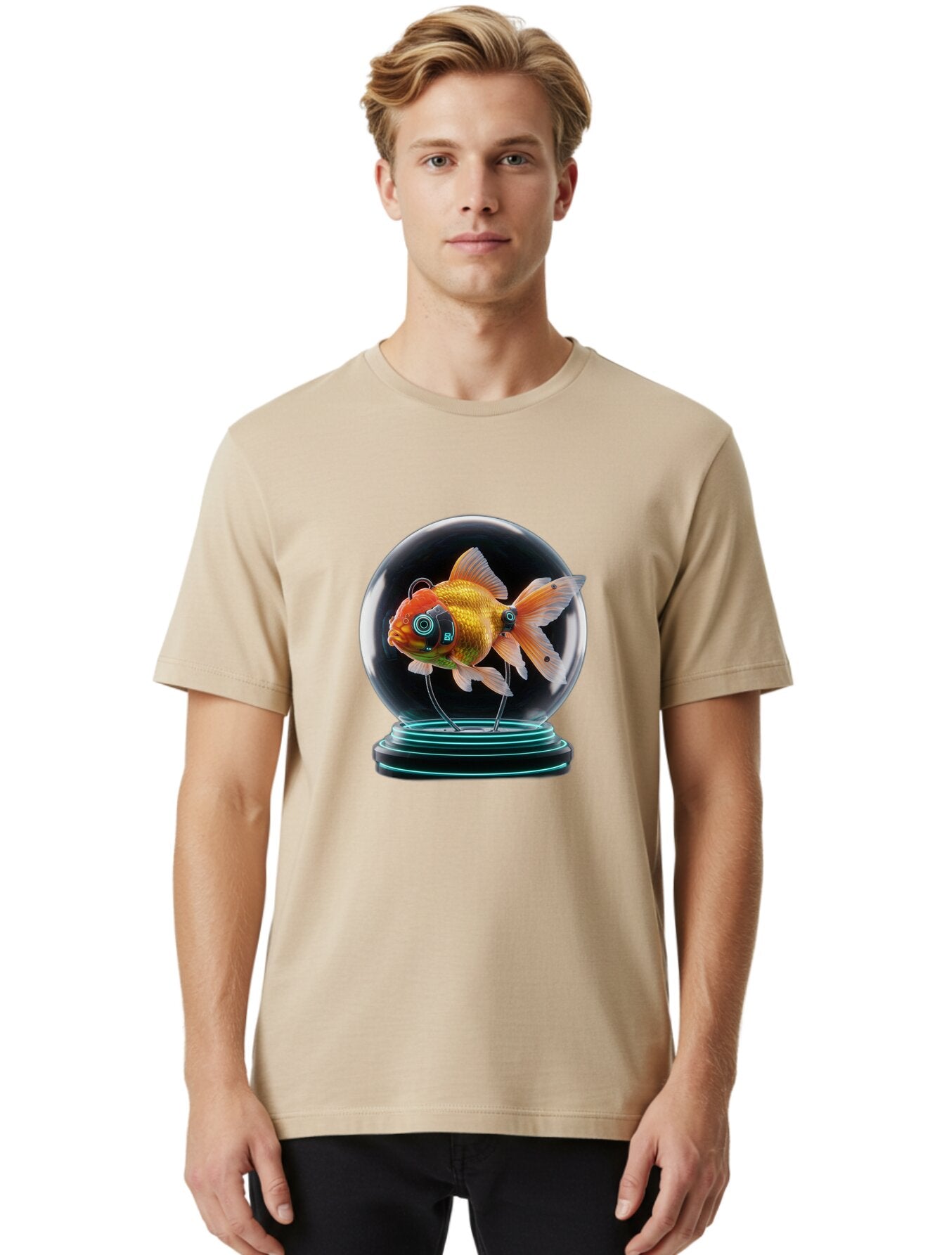 Goldfish-Robot-Eyes Men'S Graphic Tee, 100% Cotton, Comfortable Casual Summer Wear, Machine Washable, Vintage Camera, Old Camera, Antique Camera, Black Camera, Classic Photography, Photography Equipment, Nostalgic Device, Film Camera, Bam574 21