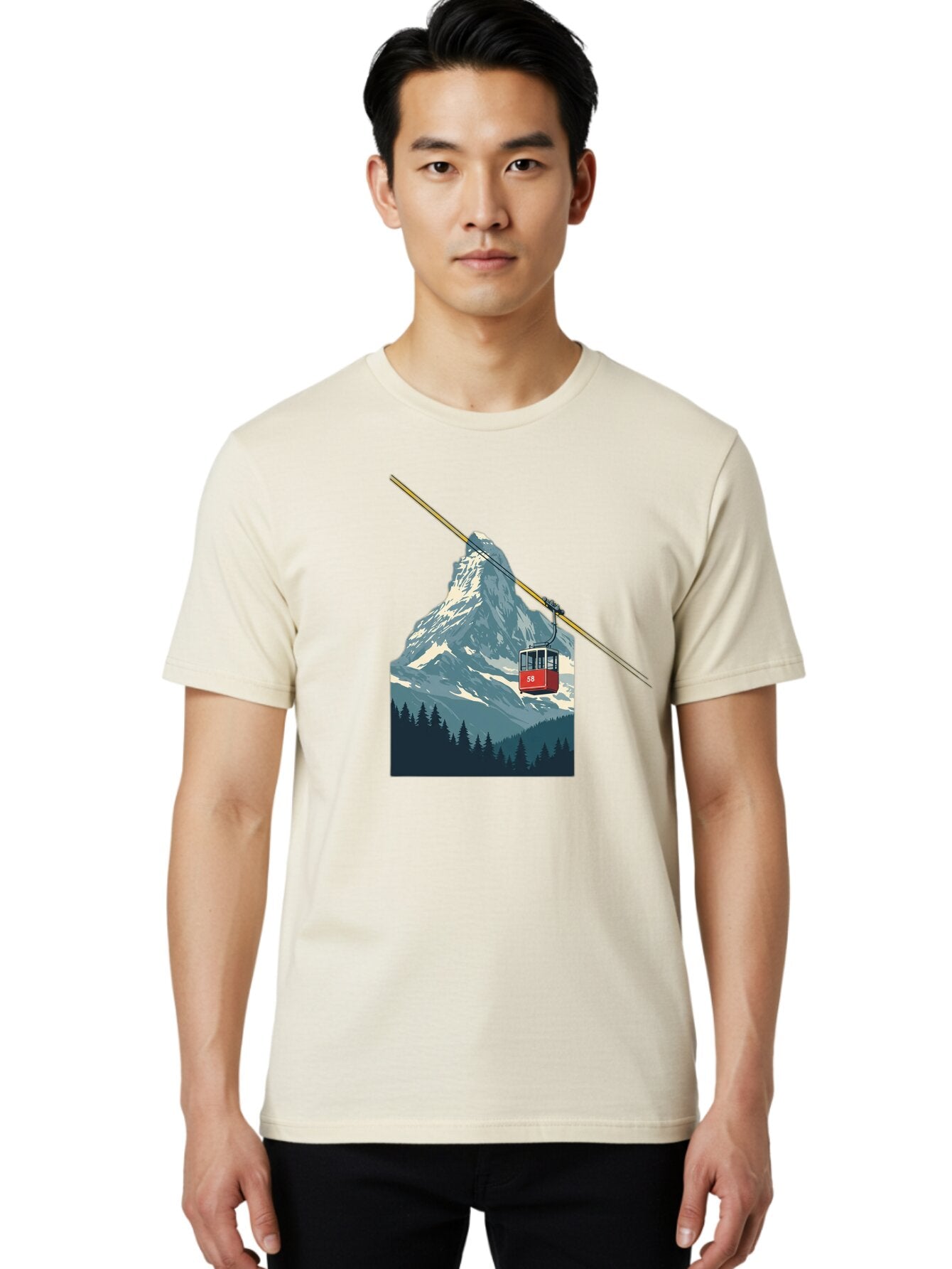 Gondola-Lift Men'S Graphic Tee, 100% Cotton, Comfortable Casual Summer Wear, Machine Washable, Vintage Camera, Old Camera, Antique Camera, Black Camera, Classic Photography, Photography Equipment, Nostalgic Device, Film Camera, Camera Art Bam576 25