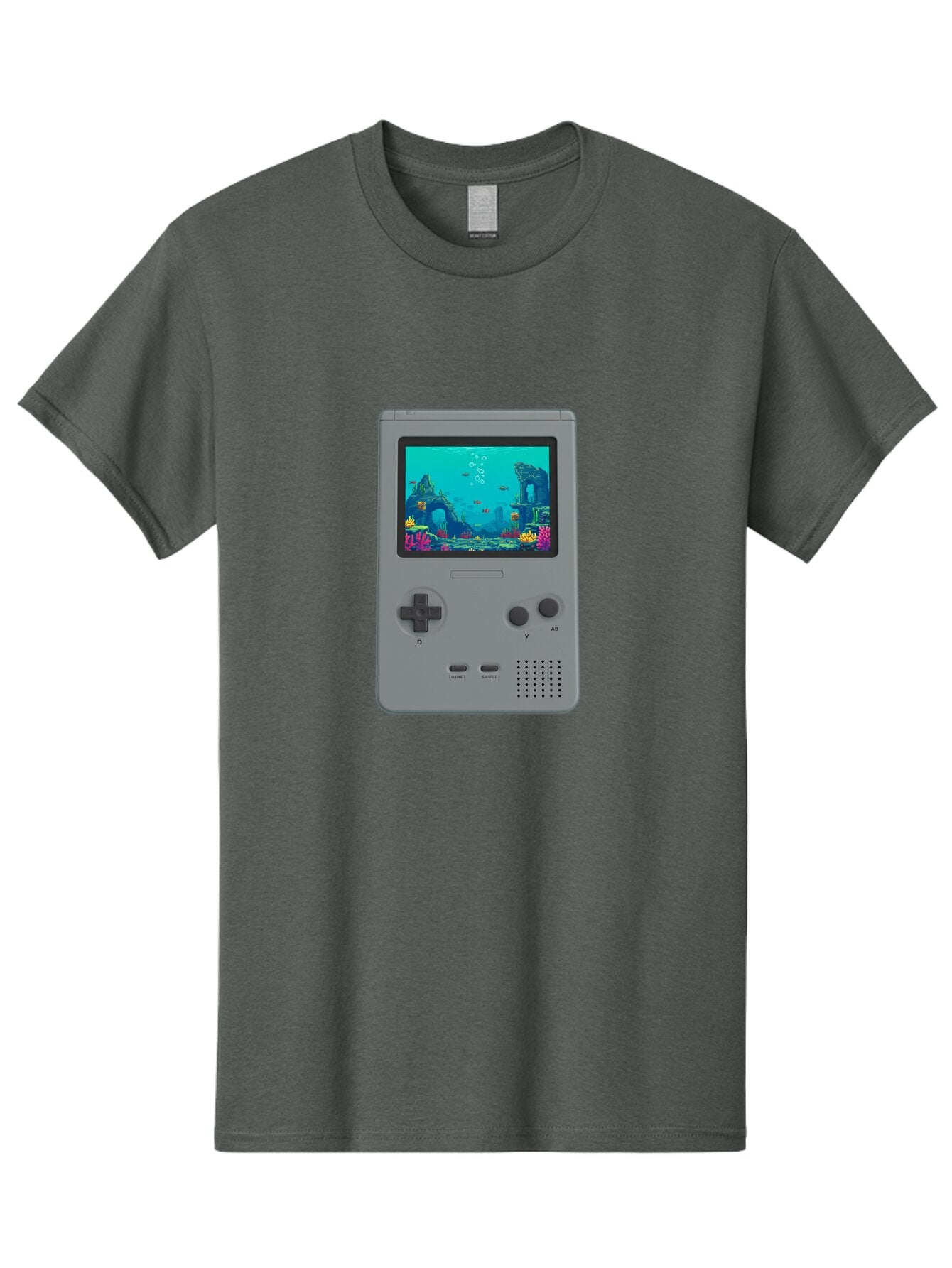 Gray-Gameboy Men'S Graphic Tee, 100% Cotton, Comfortable Casual Summer Wear, Machine Washable, Vintage Camera, Old Camera, Antique Camera, Black Camera, Classic Photography, Photography Equipment, Nostalgic Device, Film Camera, Camera Art Bam587 5