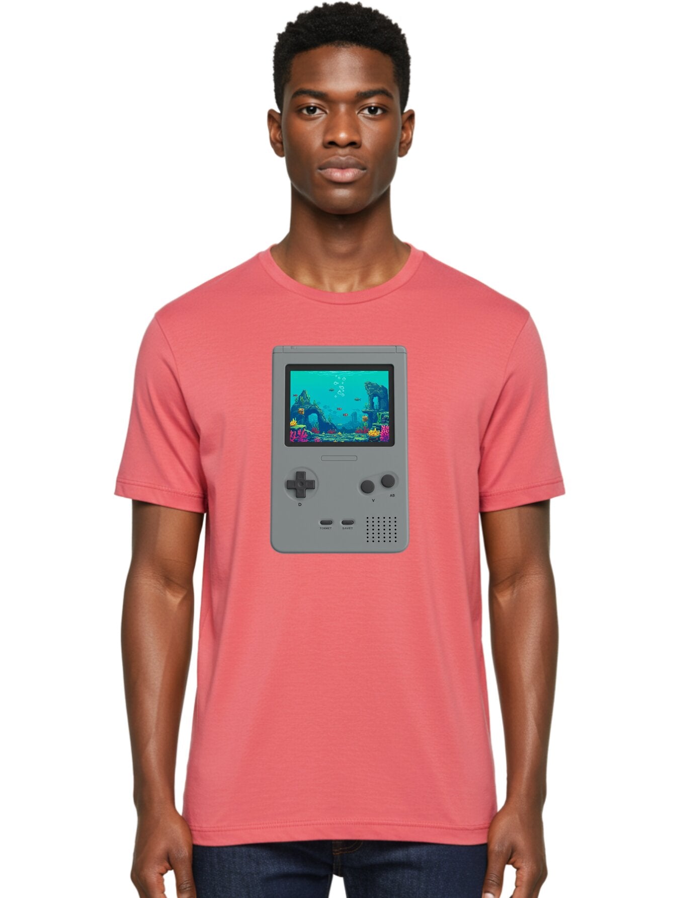 Gray-Gameboy Men'S Graphic Tee, 100% Cotton, Comfortable Casual Summer Wear, Machine Washable, Vintage Camera, Old Camera, Antique Camera, Black Camera, Classic Photography, Photography Equipment, Nostalgic Device, Film Camera, Camera Art Bam587 22