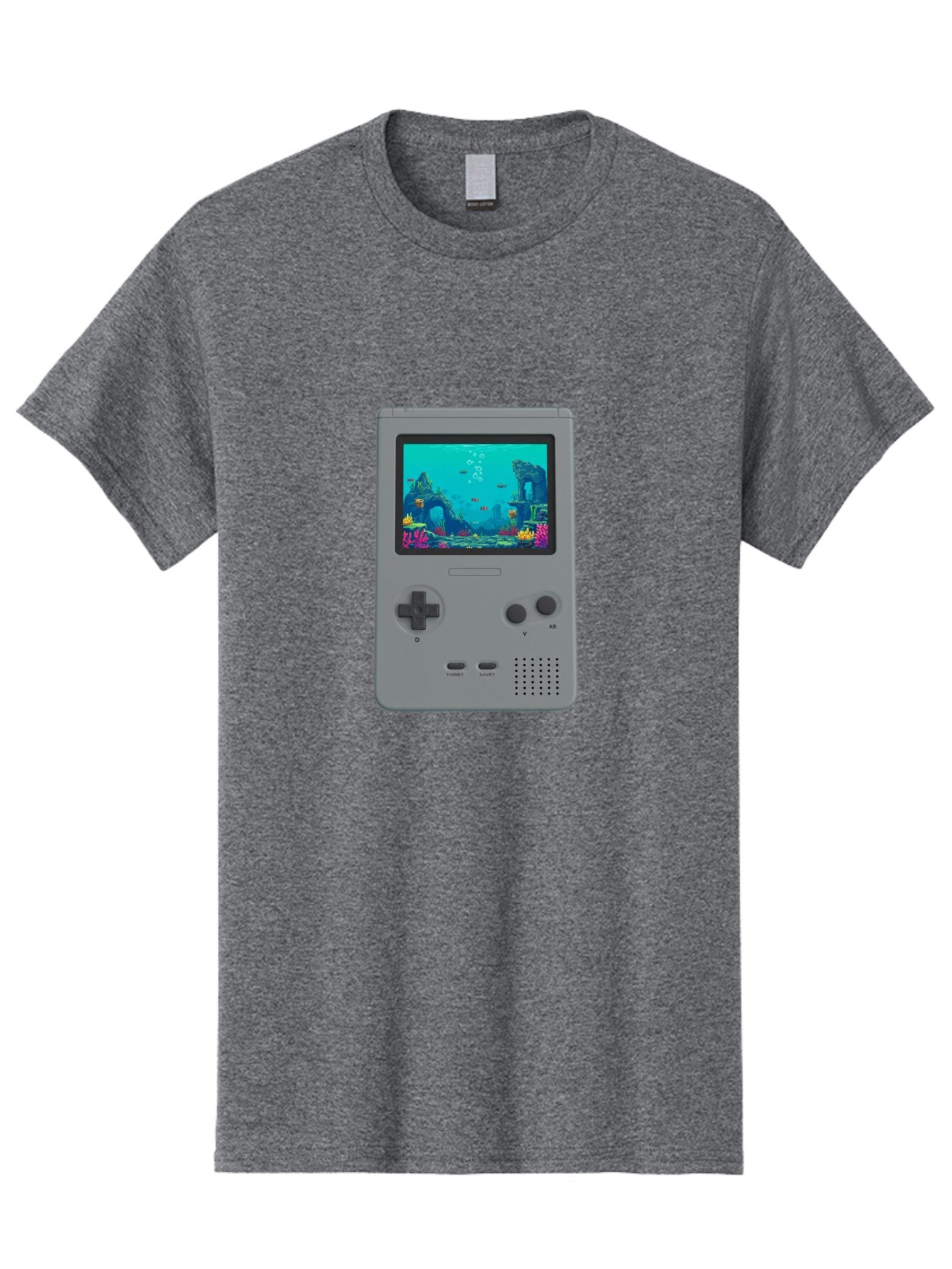 Gray-Gameboy Men'S Graphic Tee, 100% Cotton, Comfortable Casual Summer Wear, Machine Washable, Vintage Camera, Old Camera, Antique Camera, Black Camera, Classic Photography, Photography Equipment, Nostalgic Device, Film Camera, Camera Art Bam587 14