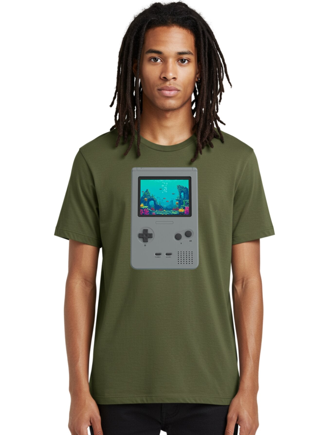 Gray-Gameboy Men'S Graphic Tee, 100% Cotton, Comfortable Casual Summer Wear, Machine Washable, Vintage Camera, Old Camera, Antique Camera, Black Camera, Classic Photography, Photography Equipment, Nostalgic Device, Film Camera, Camera Art Bam587 26