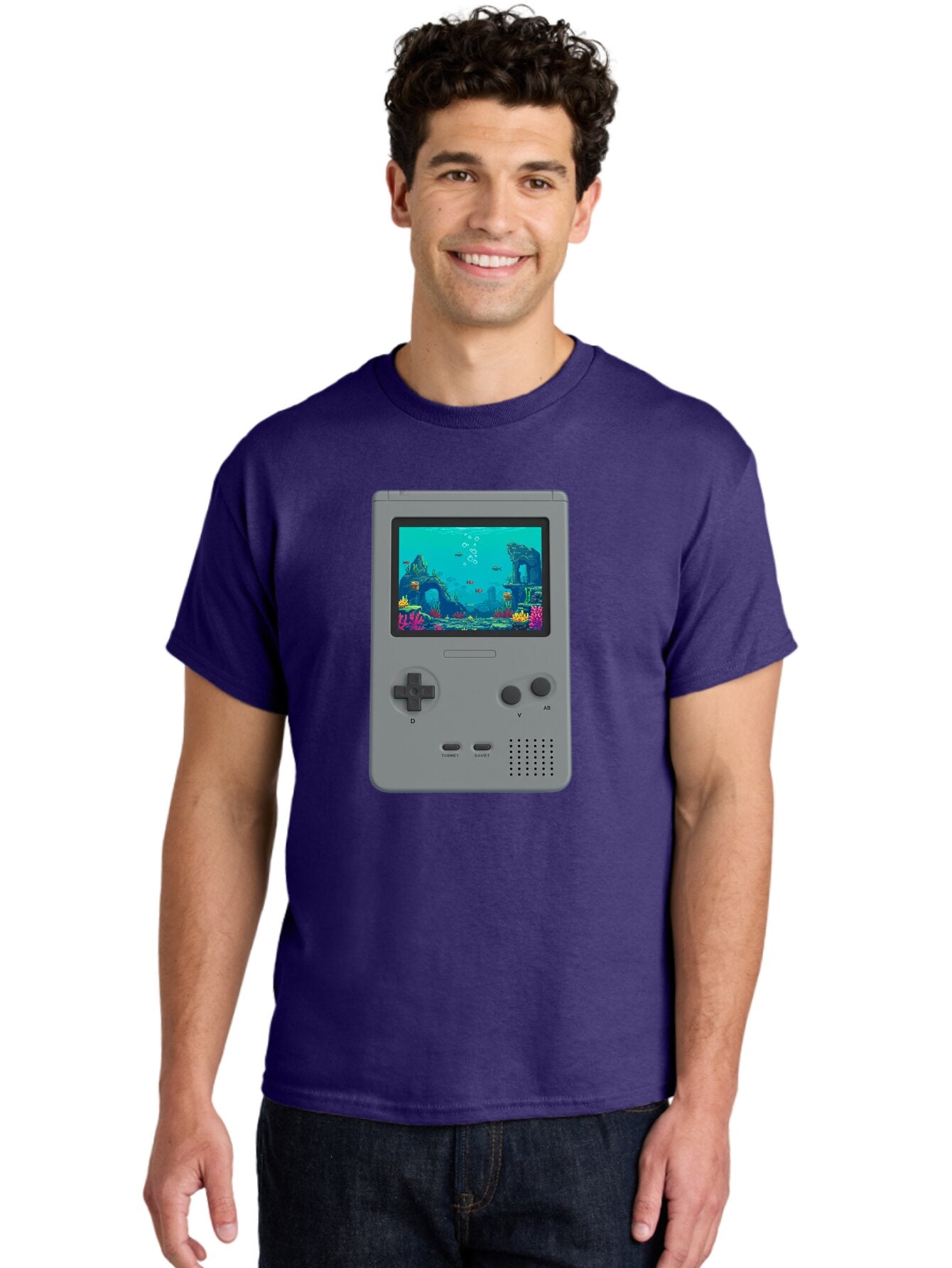 Gray-Gameboy Men'S Graphic Tee, 100% Cotton, Comfortable Casual Summer Wear, Machine Washable, Vintage Camera, Old Camera, Antique Camera, Black Camera, Classic Photography, Photography Equipment, Nostalgic Device, Film Camera, Camera Art Bam587 18
