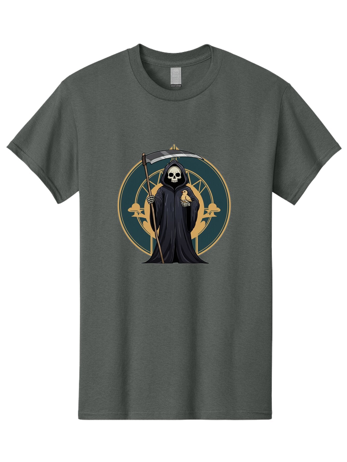Grim-Reaper-With-Bird Men'S Graphic Tee, 100% Cotton, Comfortable Casual Summer Wear, Machine Washable, Vintage Camera, Old Camera, Antique Camera, Black Camera, Classic Photography, Photography Equipment, Nostalgic Device, Film Camera, Bam591 8