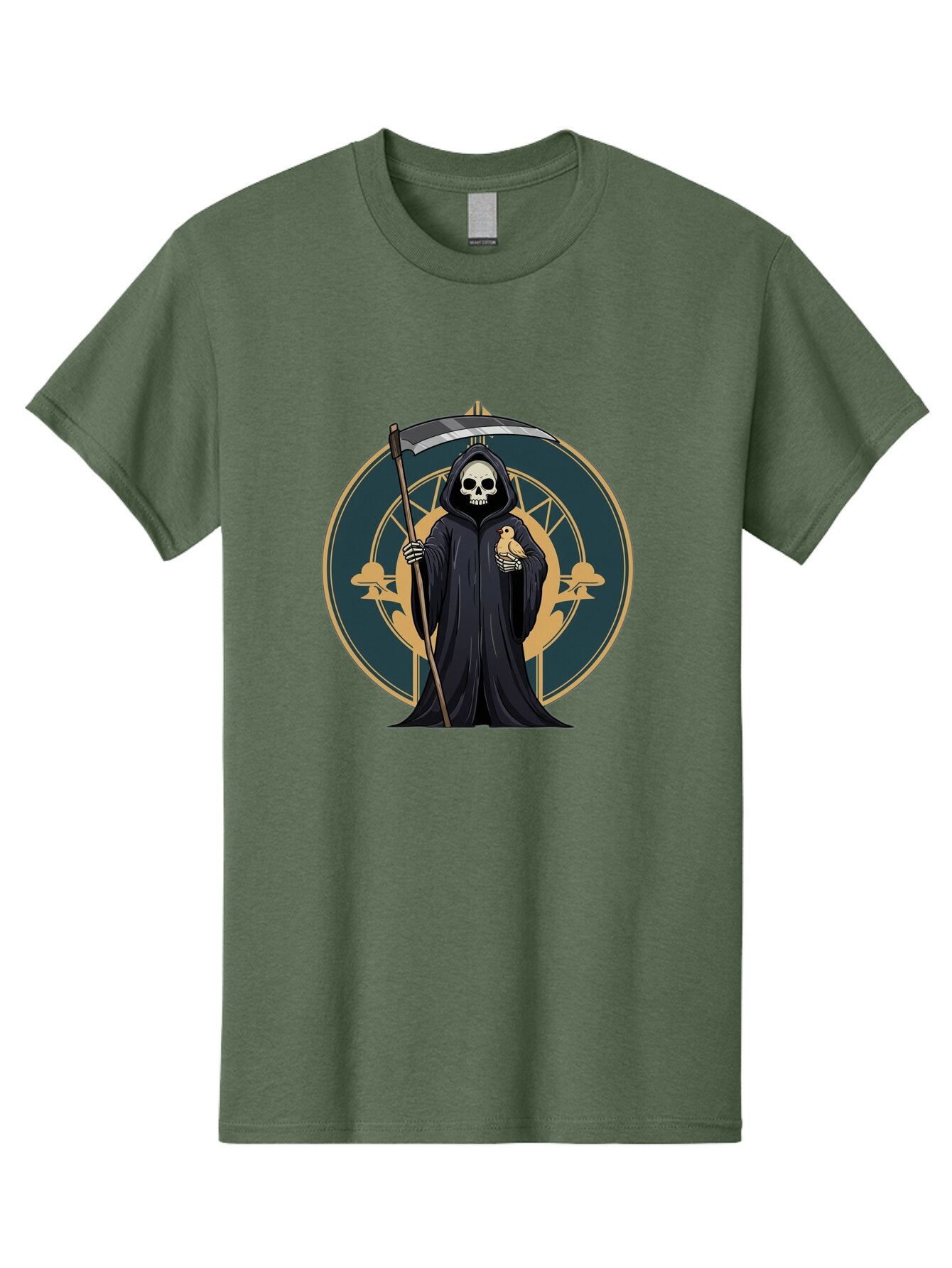Grim-Reaper-With-Bird Men'S Graphic Tee, 100% Cotton, Comfortable Casual Summer Wear, Machine Washable, Vintage Camera, Old Camera, Antique Camera, Black Camera, Classic Photography, Photography Equipment, Nostalgic Device, Film Camera, Bam591 12