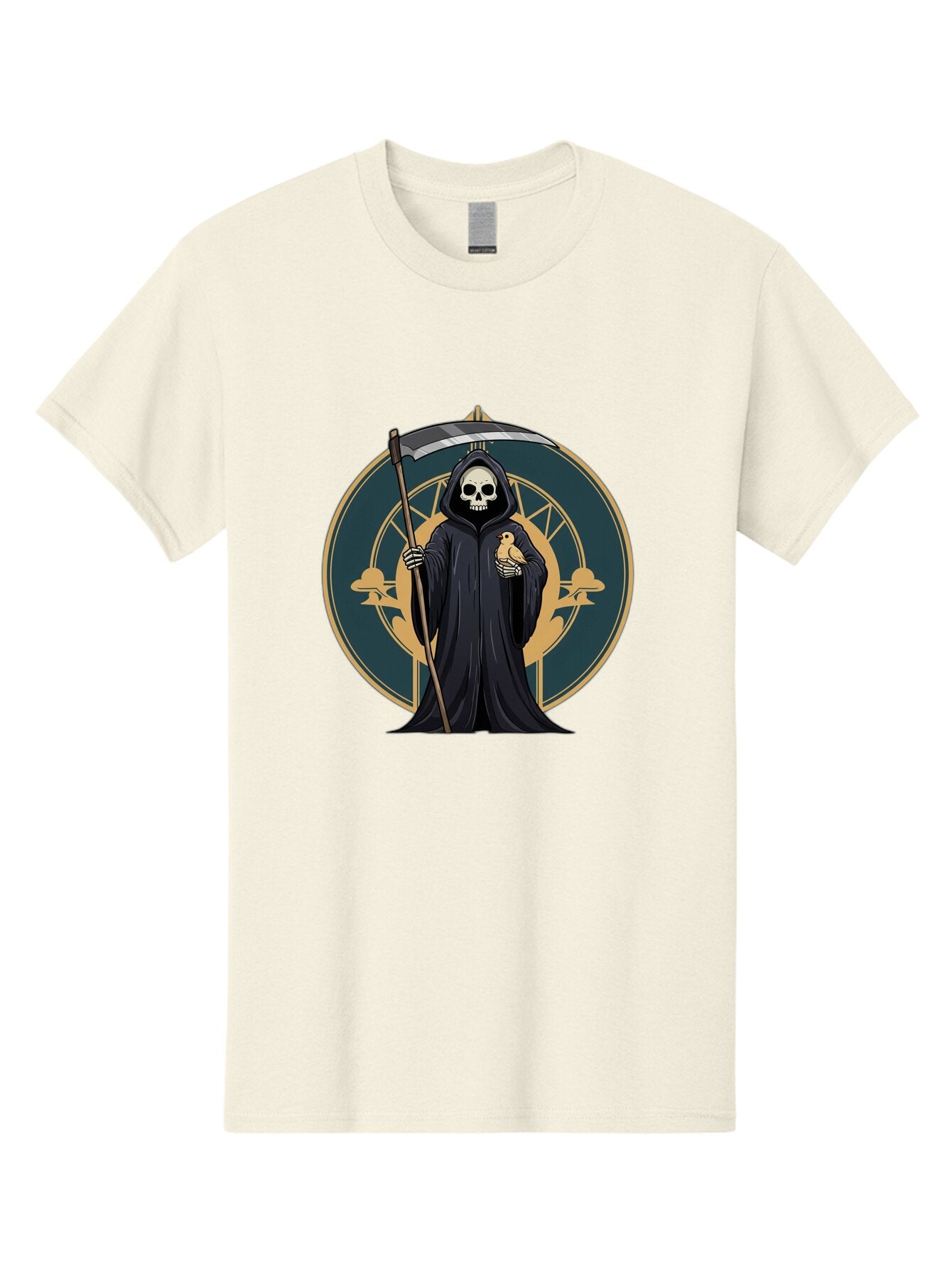 Grim-Reaper-With-Bird Men'S Graphic Tee, 100% Cotton, Comfortable Casual Summer Wear, Machine Washable, Vintage Camera, Old Camera, Antique Camera, Black Camera, Classic Photography, Photography Equipment, Nostalgic Device, Film Camera, Bam591 5