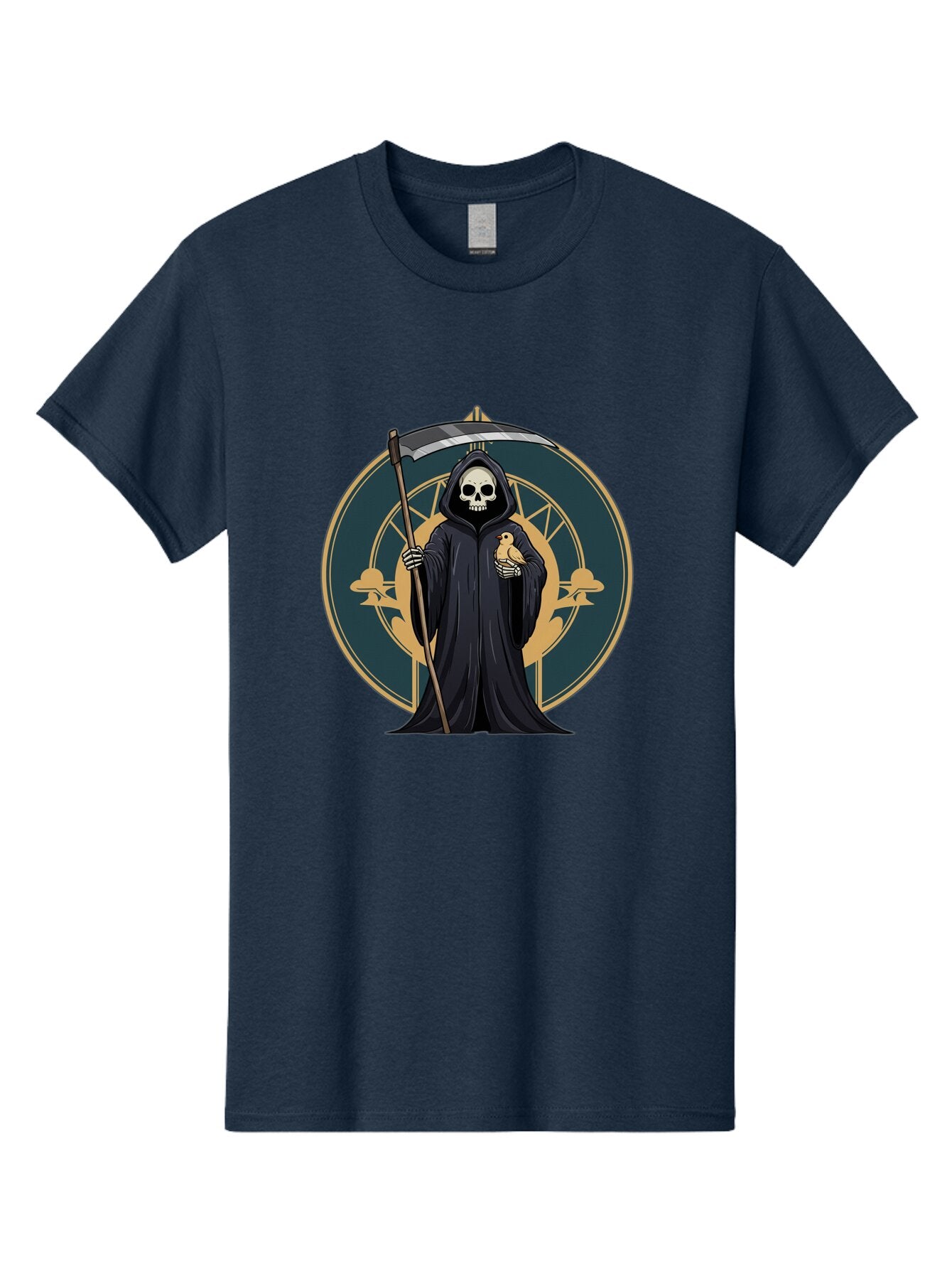 Grim-Reaper-With-Bird Men'S Graphic Tee, 100% Cotton, Comfortable Casual Summer Wear, Machine Washable, Vintage Camera, Old Camera, Antique Camera, Black Camera, Classic Photography, Photography Equipment, Nostalgic Device, Film Camera, Bam591 11