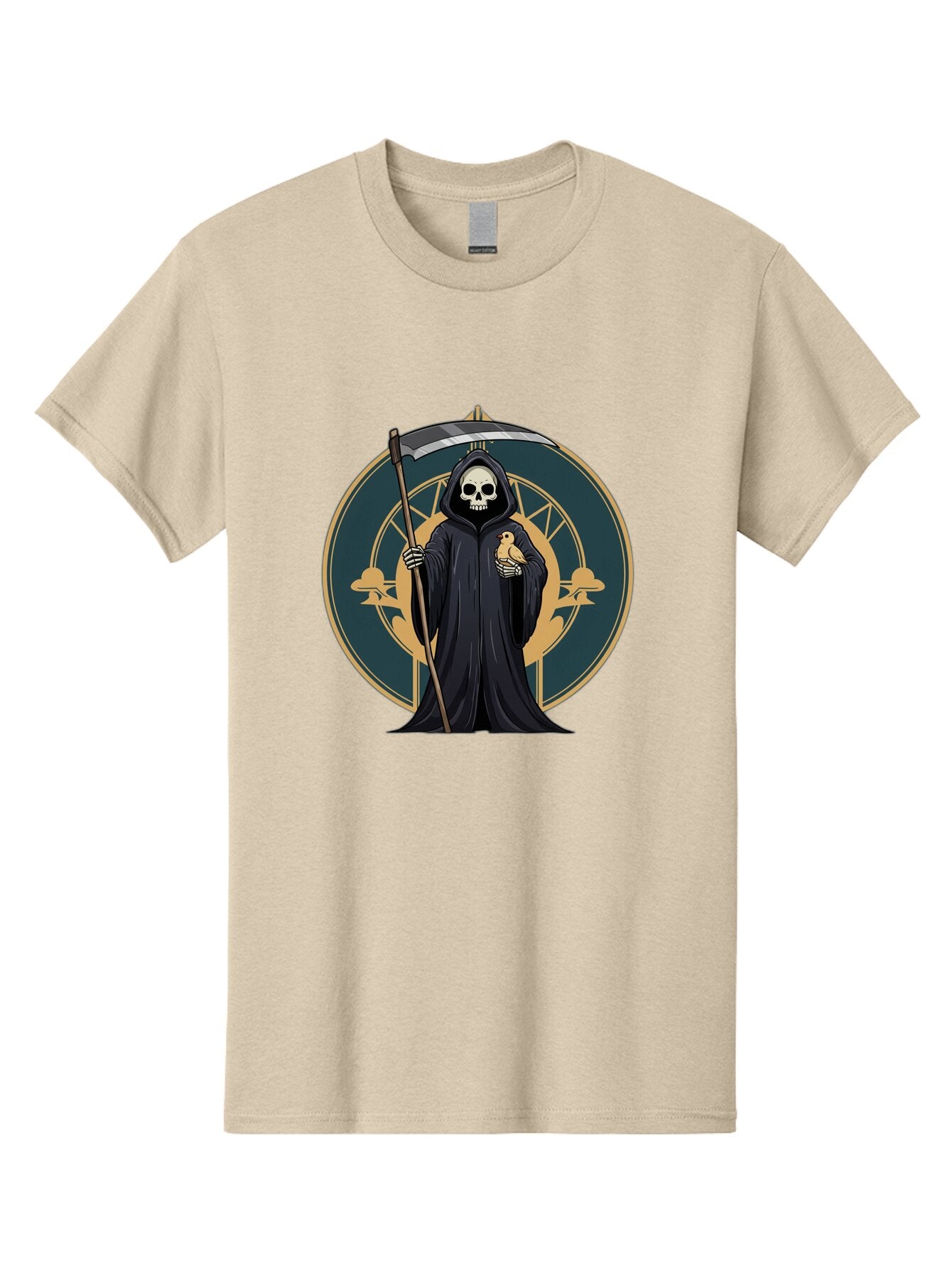 Grim-Reaper-With-Bird Men'S Graphic Tee, 100% Cotton, Comfortable Casual Summer Wear, Machine Washable, Vintage Camera, Old Camera, Antique Camera, Black Camera, Classic Photography, Photography Equipment, Nostalgic Device, Film Camera, Bam591 15