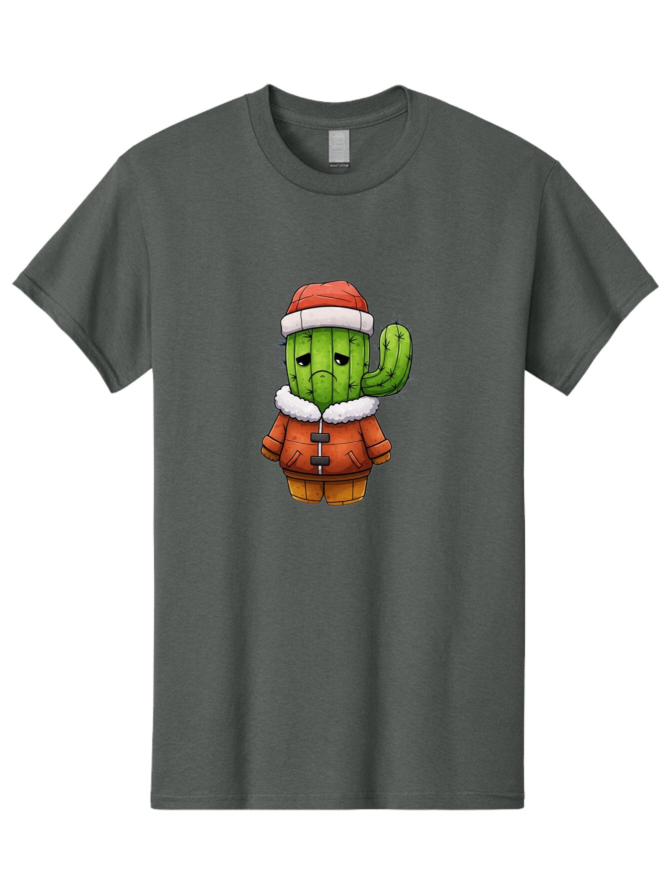 Grumpy-Cactus-In-Winter-Outfit Men'S Graphic Tee, 100% Cotton, Comfortable Casual Summer Wear, Machine Washable, Vintage Camera, Old Camera, Antique Camera, Black Camera, Classic Photography, Photography Equipment, Nostalgic Device, Bam592 4