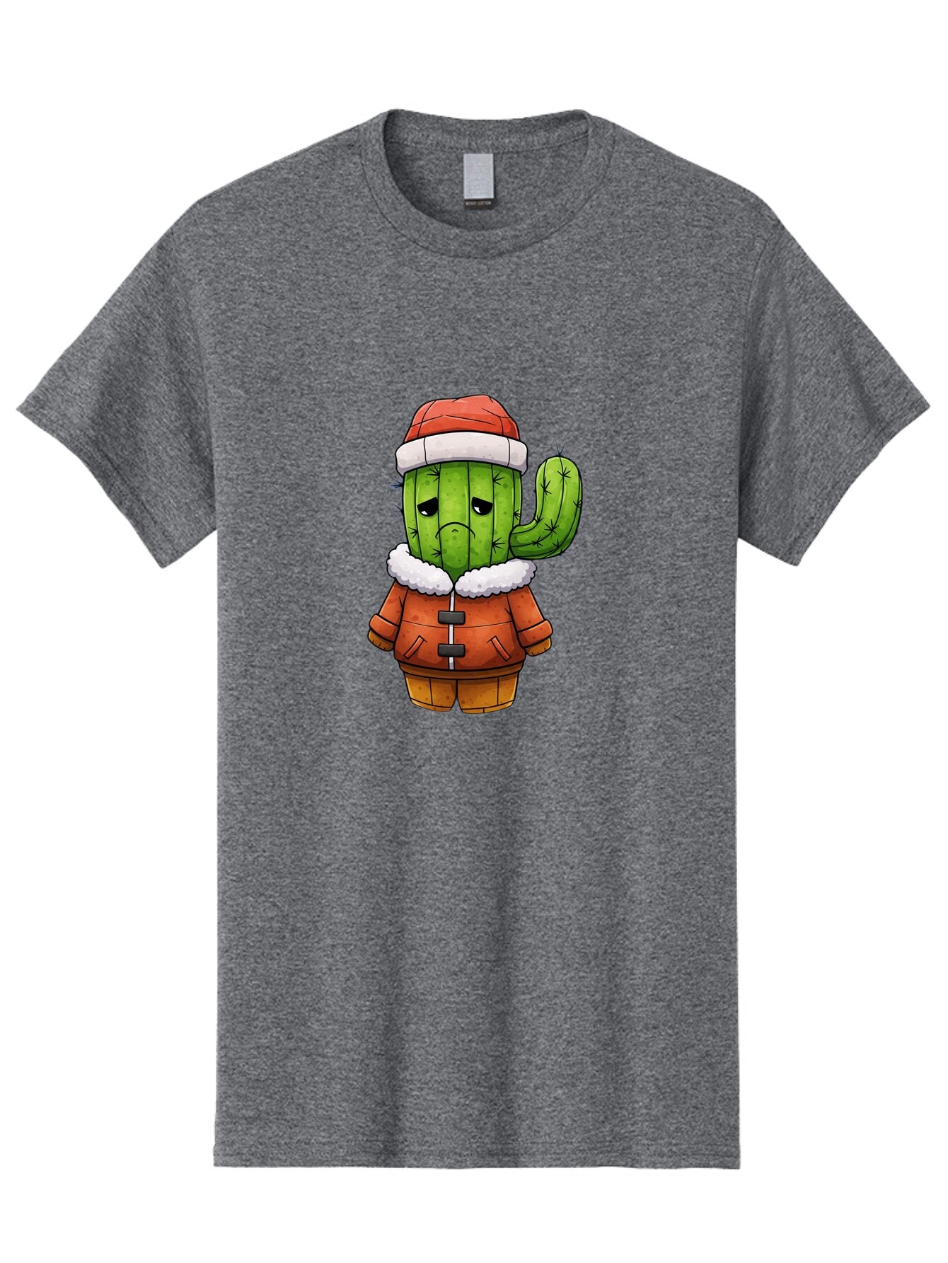 Grumpy-Cactus-In-Winter-Outfit Men'S Graphic Tee, 100% Cotton, Comfortable Casual Summer Wear, Machine Washable, Vintage Camera, Old Camera, Antique Camera, Black Camera, Classic Photography, Photography Equipment, Nostalgic Device, Bam592 6