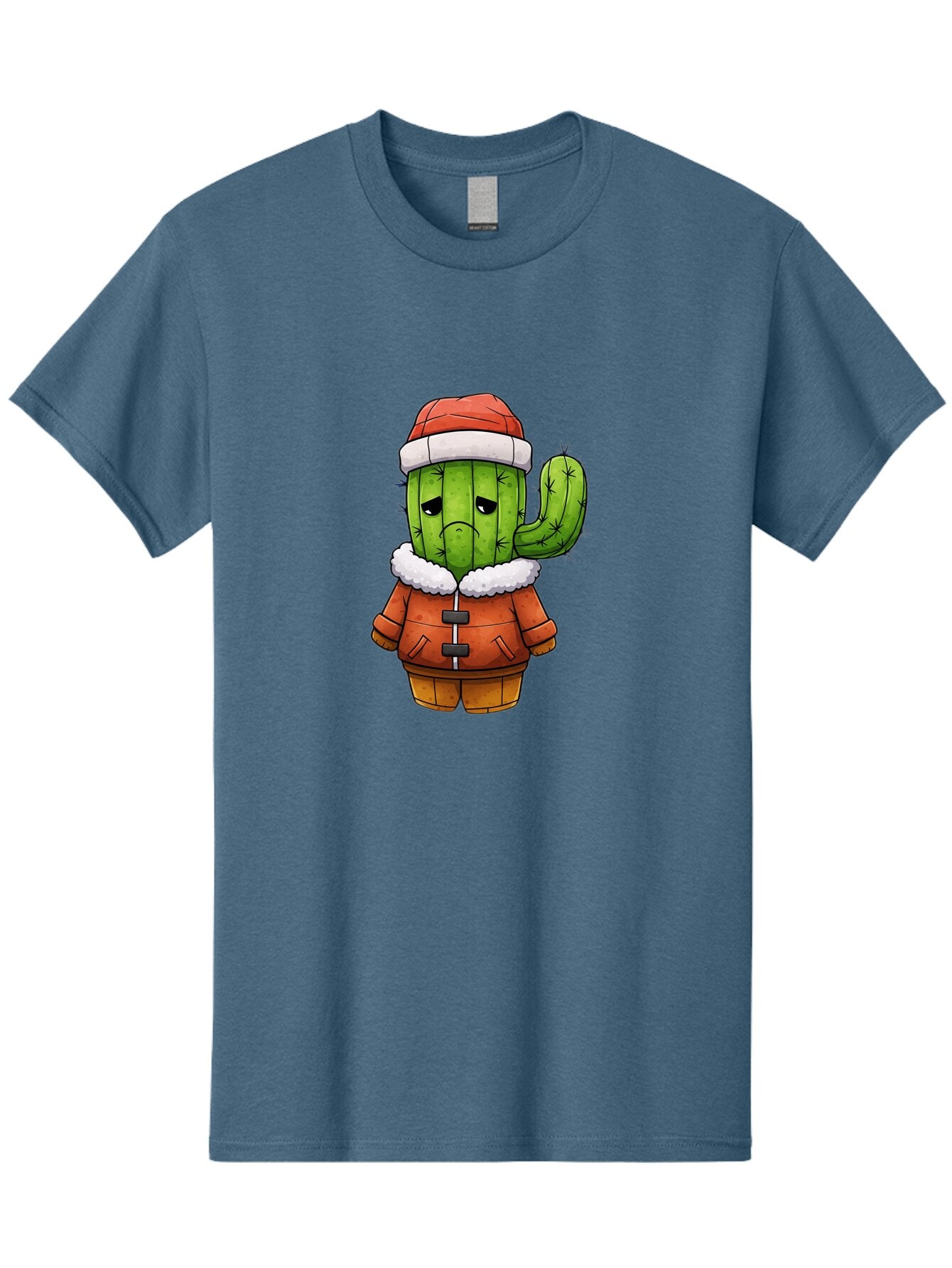 Grumpy-Cactus-In-Winter-Outfit Men'S Graphic Tee, 100% Cotton, Comfortable Casual Summer Wear, Machine Washable, Vintage Camera, Old Camera, Antique Camera, Black Camera, Classic Photography, Photography Equipment, Nostalgic Device, Bam592 7