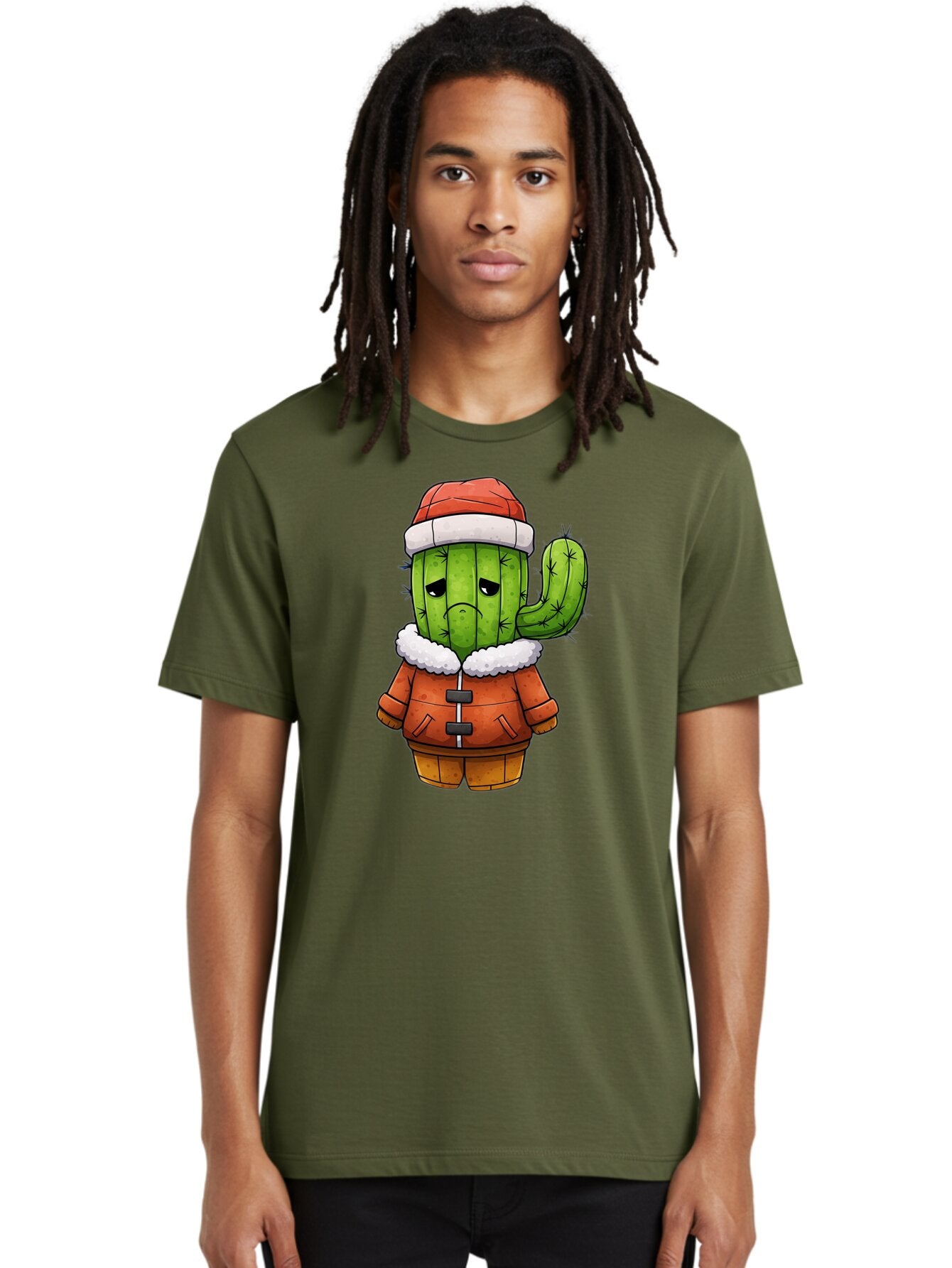 Grumpy-Cactus-In-Winter-Outfit Men'S Graphic Tee, 100% Cotton, Comfortable Casual Summer Wear, Machine Washable, Vintage Camera, Old Camera, Antique Camera, Black Camera, Classic Photography, Photography Equipment, Nostalgic Device, Bam592 30