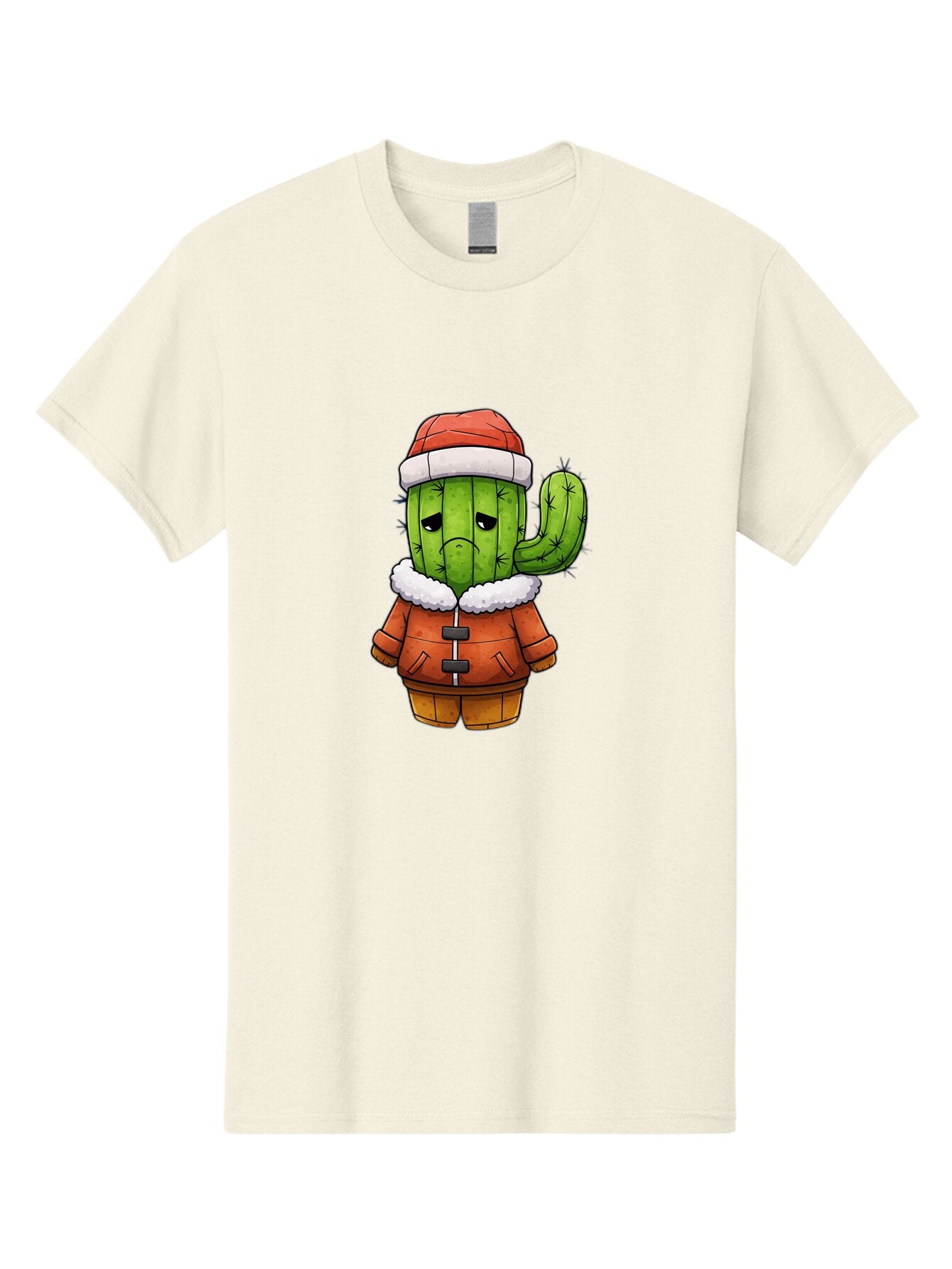 Grumpy-Cactus-In-Winter-Outfit Men'S Graphic Tee, 100% Cotton, Comfortable Casual Summer Wear, Machine Washable, Vintage Camera, Old Camera, Antique Camera, Black Camera, Classic Photography, Photography Equipment, Nostalgic Device, Bam592 12