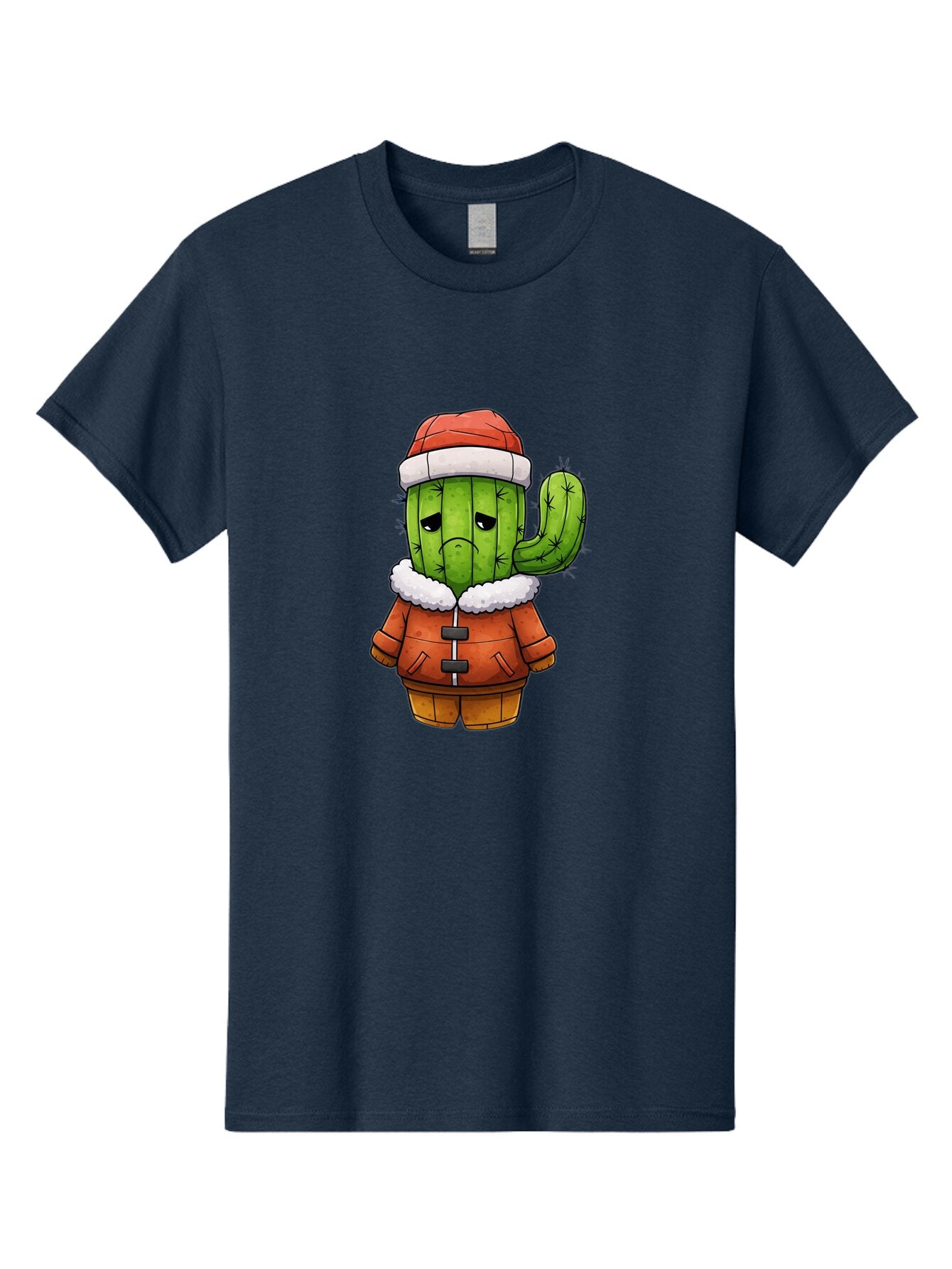 Grumpy-Cactus-In-Winter-Outfit Men'S Graphic Tee, 100% Cotton, Comfortable Casual Summer Wear, Machine Washable, Vintage Camera, Old Camera, Antique Camera, Black Camera, Classic Photography, Photography Equipment, Nostalgic Device, Bam592 9