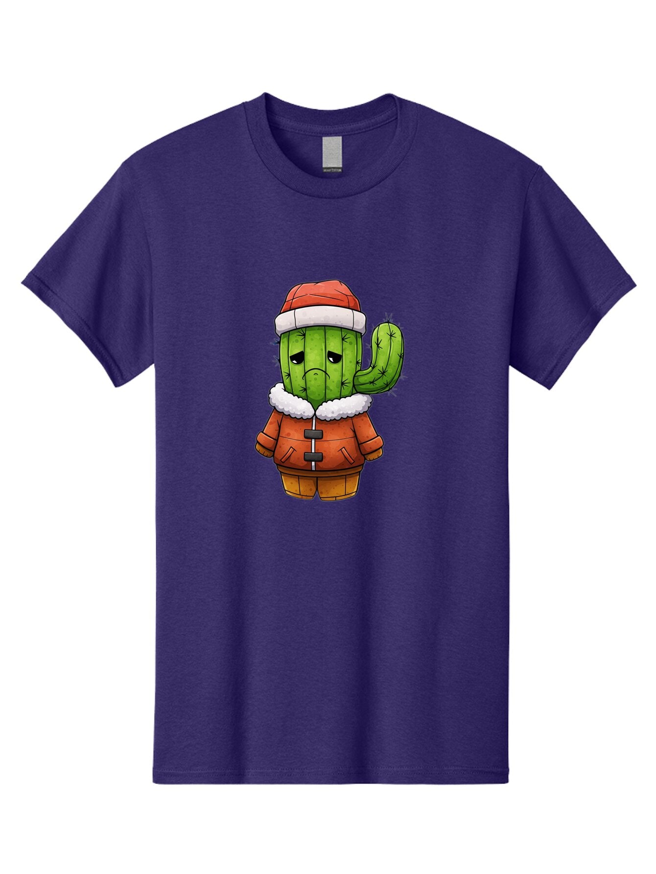 Grumpy-Cactus-In-Winter-Outfit Men'S Graphic Tee, 100% Cotton, Comfortable Casual Summer Wear, Machine Washable, Vintage Camera, Old Camera, Antique Camera, Black Camera, Classic Photography, Photography Equipment, Nostalgic Device, Bam592 5