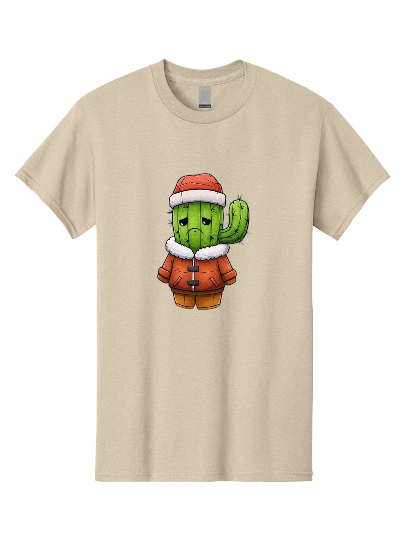 Grumpy-Cactus-In-Winter-Outfit Men'S Graphic Tee, 100% Cotton, Comfortable Casual Summer Wear, Machine Washable, Vintage Camera, Old Camera, Antique Camera, Black Camera, Classic Photography, Photography Equipment, Nostalgic Device, Bam592 8