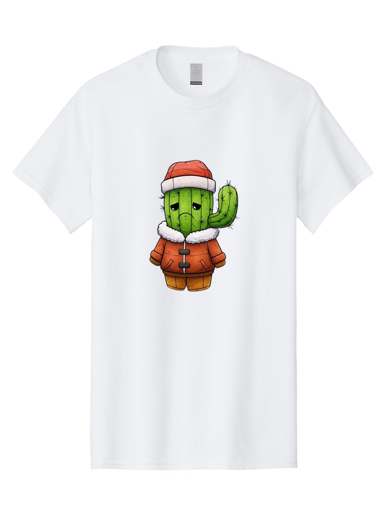Grumpy-Cactus-In-Winter-Outfit Men'S Graphic Tee, 100% Cotton, Comfortable Casual Summer Wear, Machine Washable, Vintage Camera, Old Camera, Antique Camera, Black Camera, Classic Photography, Photography Equipment, Nostalgic Device, Bam592 11