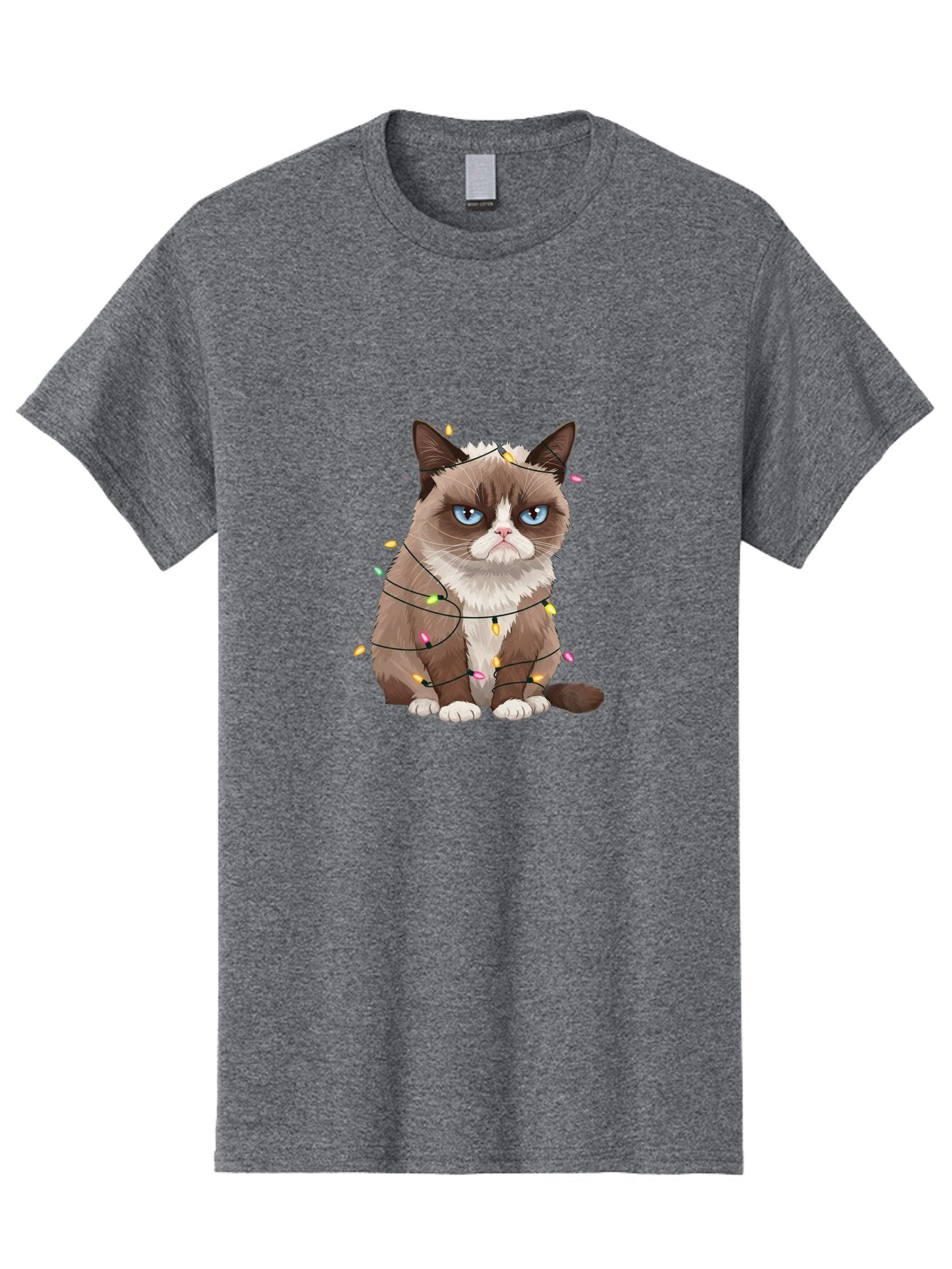 Grumpy-Cat-Christmas-Lights Men'S Graphic Tee, 100% Cotton, Comfortable Casual Summer Wear, Machine Washable, Vintage Camera, Old Camera, Antique Camera, Black Camera, Classic Photography, Photography Equipment, Nostalgic Device, Film Camera, Bam597 11
