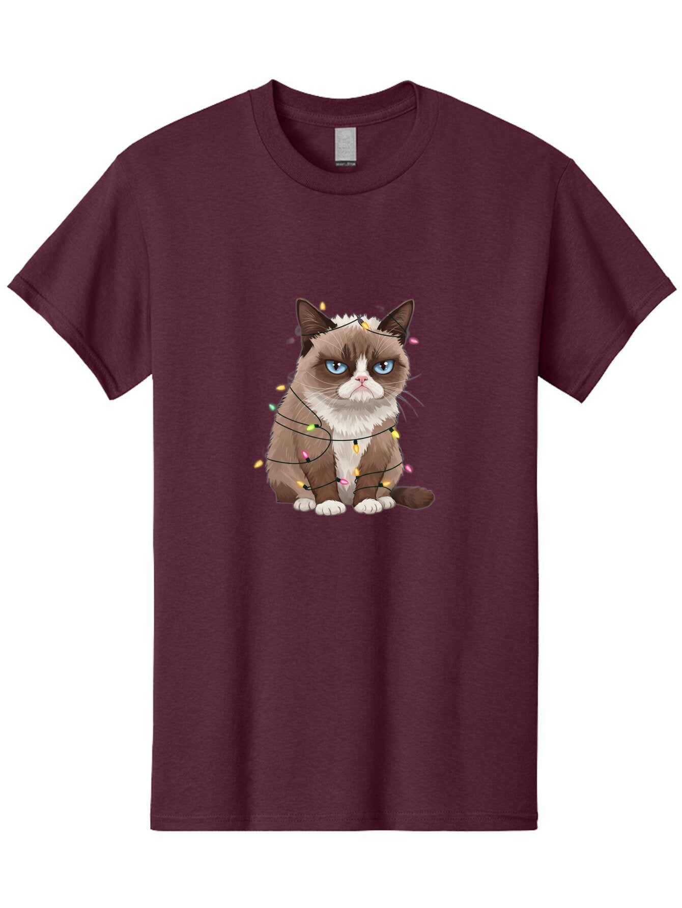 Grumpy-Cat-Christmas-Lights Men'S Graphic Tee, 100% Cotton, Comfortable Casual Summer Wear, Machine Washable, Vintage Camera, Old Camera, Antique Camera, Black Camera, Classic Photography, Photography Equipment, Nostalgic Device, Film Camera, Bam597 10