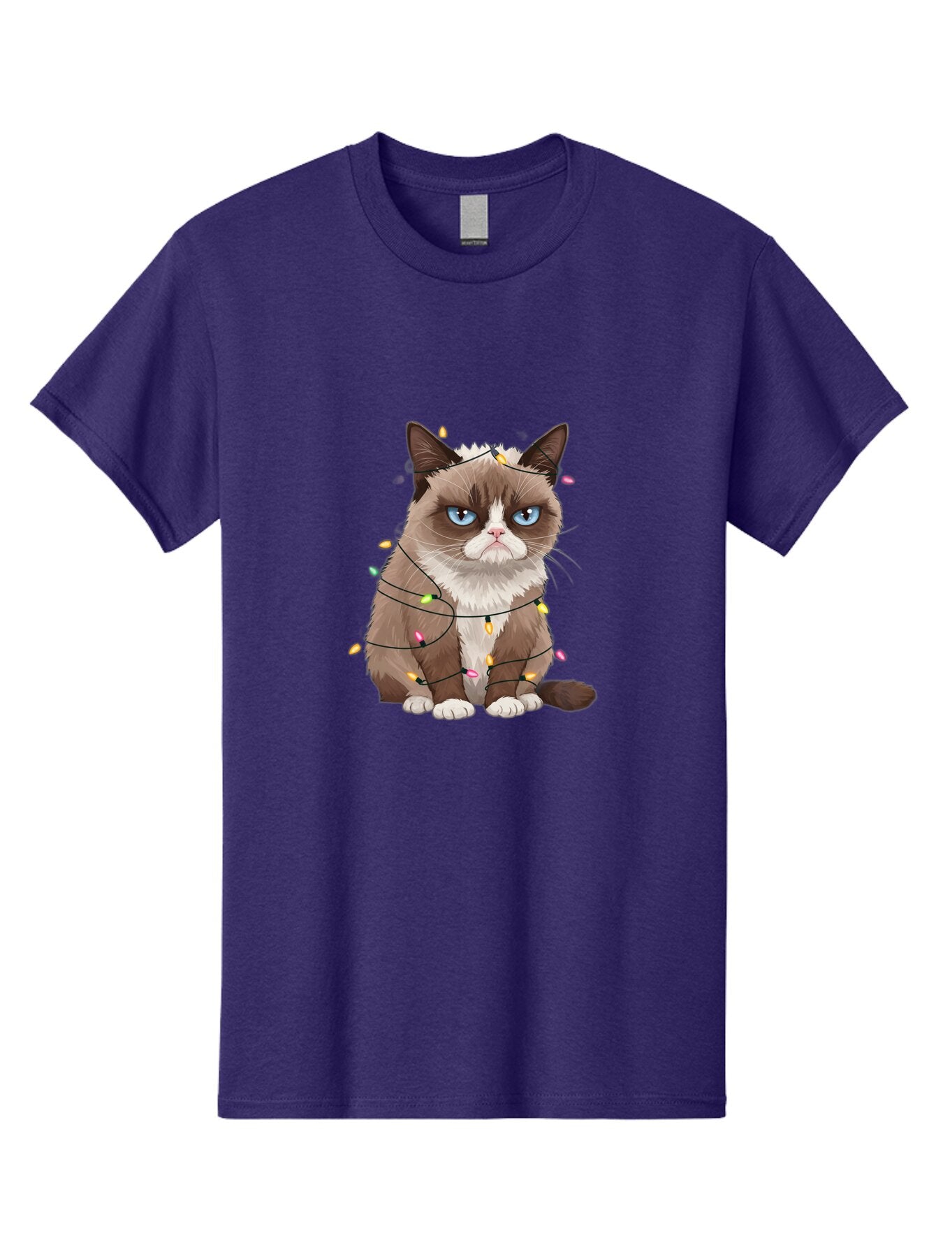 Grumpy-Cat-Christmas-Lights Men'S Graphic Tee, 100% Cotton, Comfortable Casual Summer Wear, Machine Washable, Vintage Camera, Old Camera, Antique Camera, Black Camera, Classic Photography, Photography Equipment, Nostalgic Device, Film Camera, Bam597 4
