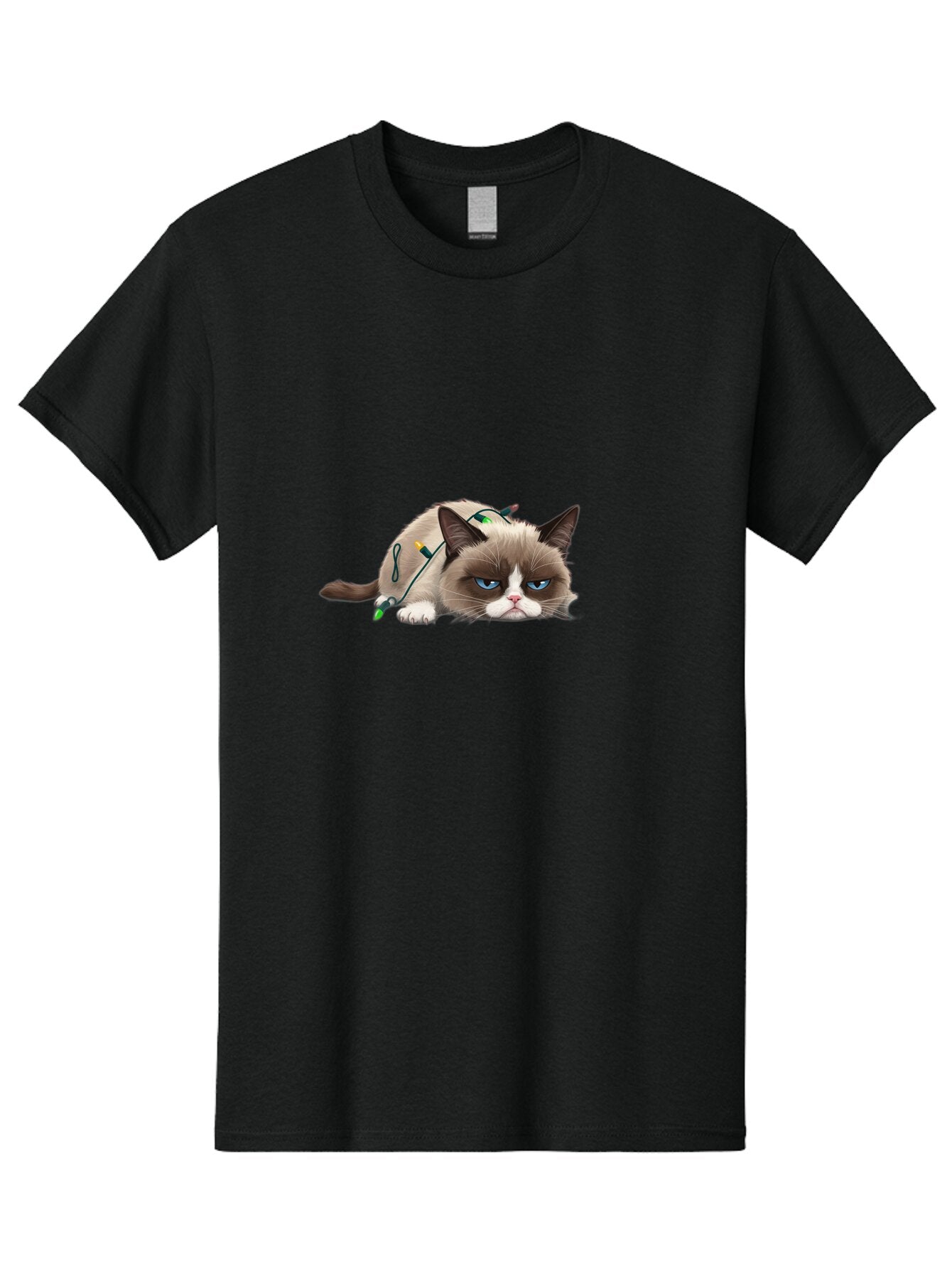 Grumpy-Cat-With-Christmas-Sweater Men'S Graphic Tee, 100% Cotton, Comfortable Casual Summer Wear, Machine Washable, Vintage Camera, Old Camera, Antique Camera, Black Camera, Classic Photography, Photography Equipment, Nostalgic Device, Bam598 15