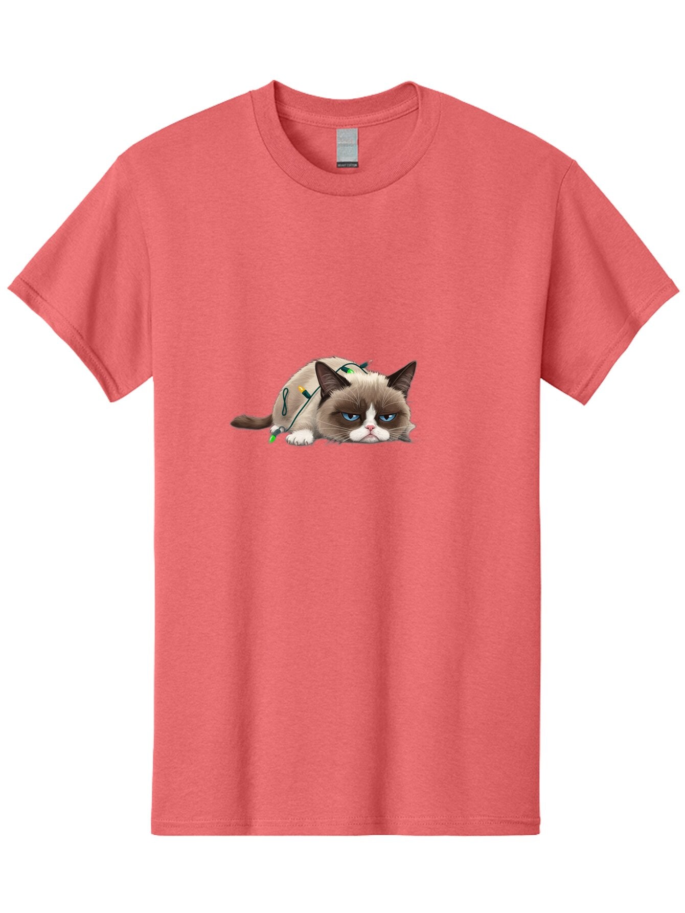 Grumpy-Cat-With-Christmas-Sweater Men'S Graphic Tee, 100% Cotton, Comfortable Casual Summer Wear, Machine Washable, Vintage Camera, Old Camera, Antique Camera, Black Camera, Classic Photography, Photography Equipment, Nostalgic Device, Bam598 11