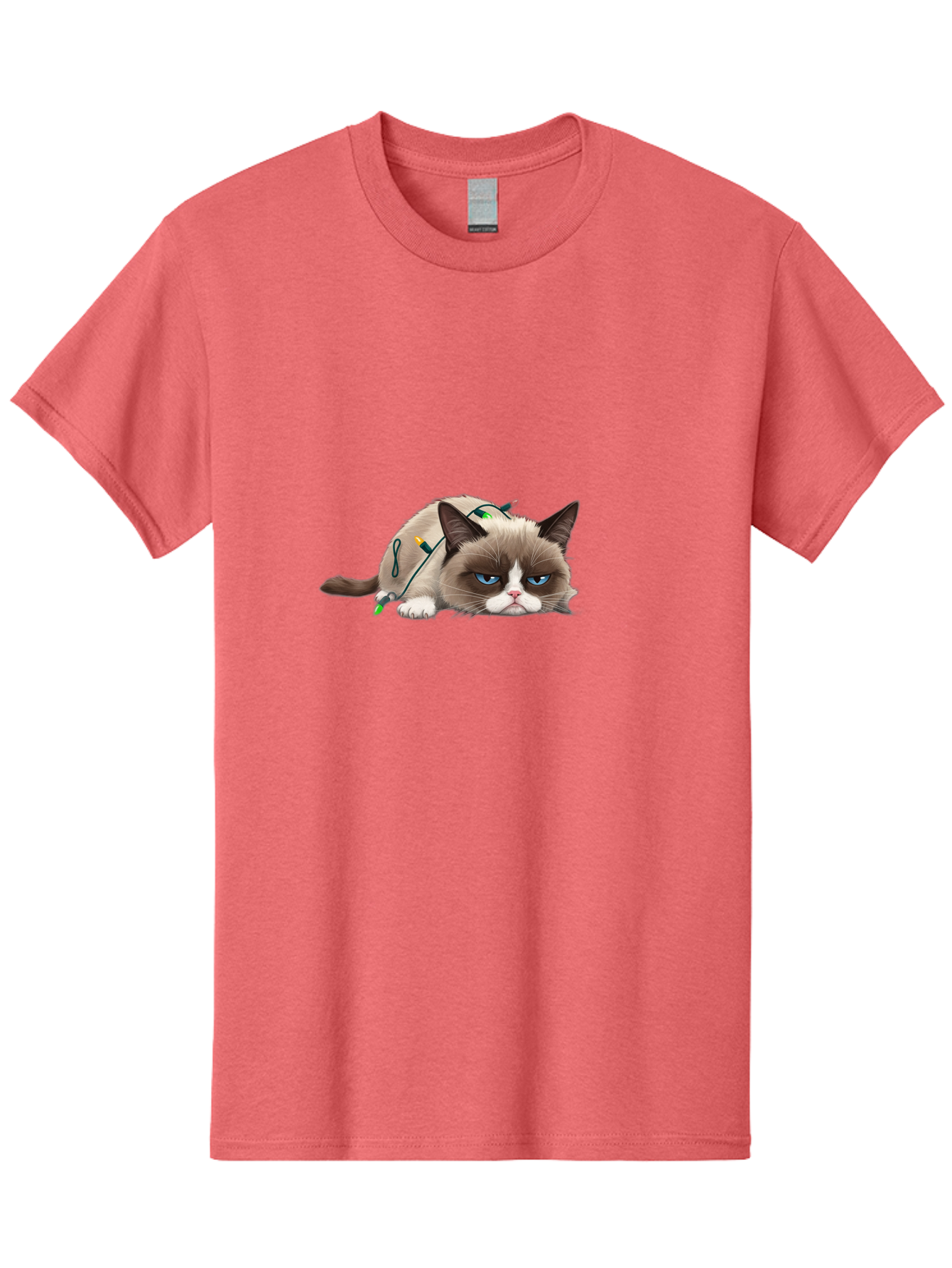 Grumpy-Cat-With-Christmas-Sweater Men'S Graphic Tee, 100% Cotton, Comfortable Casual Summer Wear, Machine Washable, Vintage Camera, Old Camera, Antique Camera, Black Camera, Classic Photography, Photography Equipment, Nostalgic Device, Bam598 4