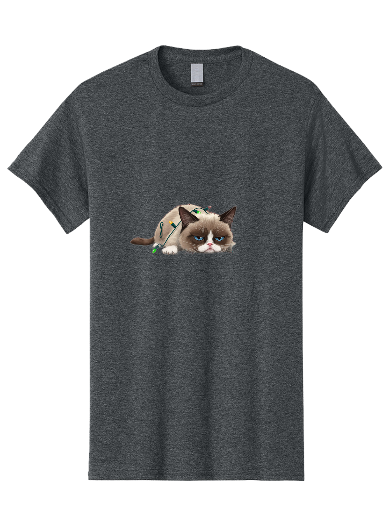 Grumpy-Cat-With-Christmas-Sweater Men'S Graphic Tee, 100% Cotton, Comfortable Casual Summer Wear, Machine Washable, Vintage Camera, Old Camera, Antique Camera, Black Camera, Classic Photography, Photography Equipment, Nostalgic Device, Bam598 5