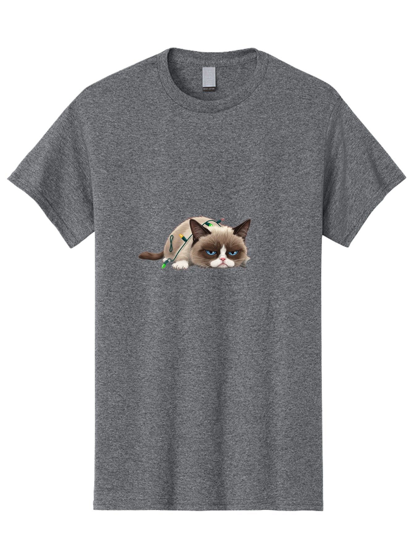 Grumpy-Cat-With-Christmas-Sweater Men'S Graphic Tee, 100% Cotton, Comfortable Casual Summer Wear, Machine Washable, Vintage Camera, Old Camera, Antique Camera, Black Camera, Classic Photography, Photography Equipment, Nostalgic Device, Bam598 8