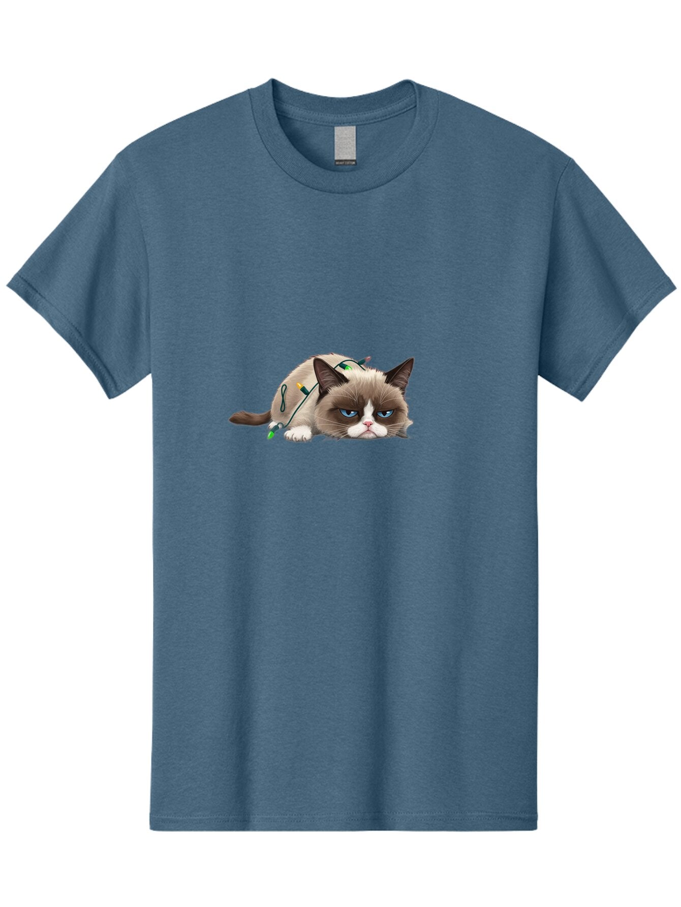 Grumpy-Cat-With-Christmas-Sweater Men'S Graphic Tee, 100% Cotton, Comfortable Casual Summer Wear, Machine Washable, Vintage Camera, Old Camera, Antique Camera, Black Camera, Classic Photography, Photography Equipment, Nostalgic Device, Bam598 12