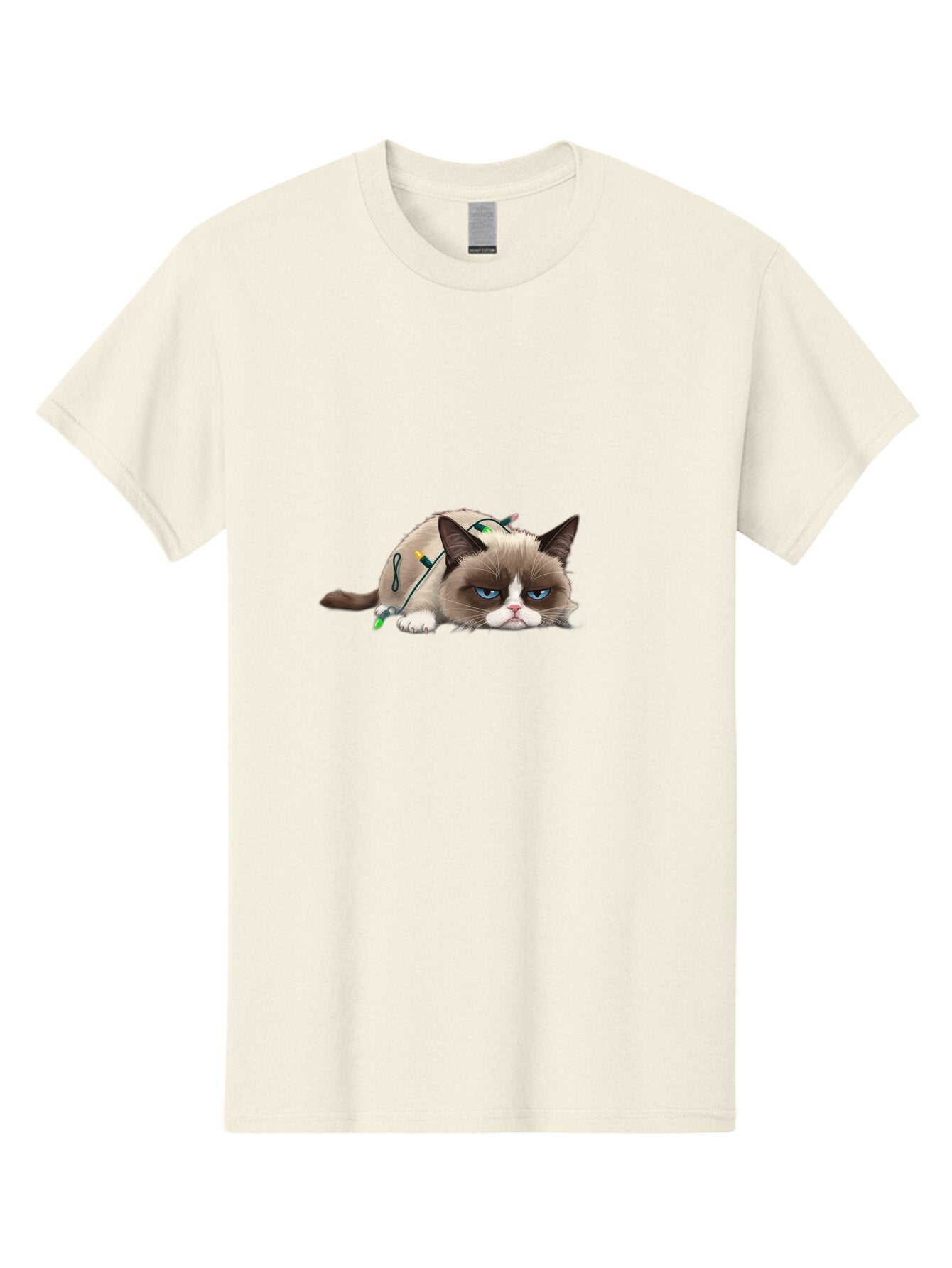 Grumpy-Cat-With-Christmas-Sweater Men'S Graphic Tee, 100% Cotton, Comfortable Casual Summer Wear, Machine Washable, Vintage Camera, Old Camera, Antique Camera, Black Camera, Classic Photography, Photography Equipment, Nostalgic Device, Bam598 6