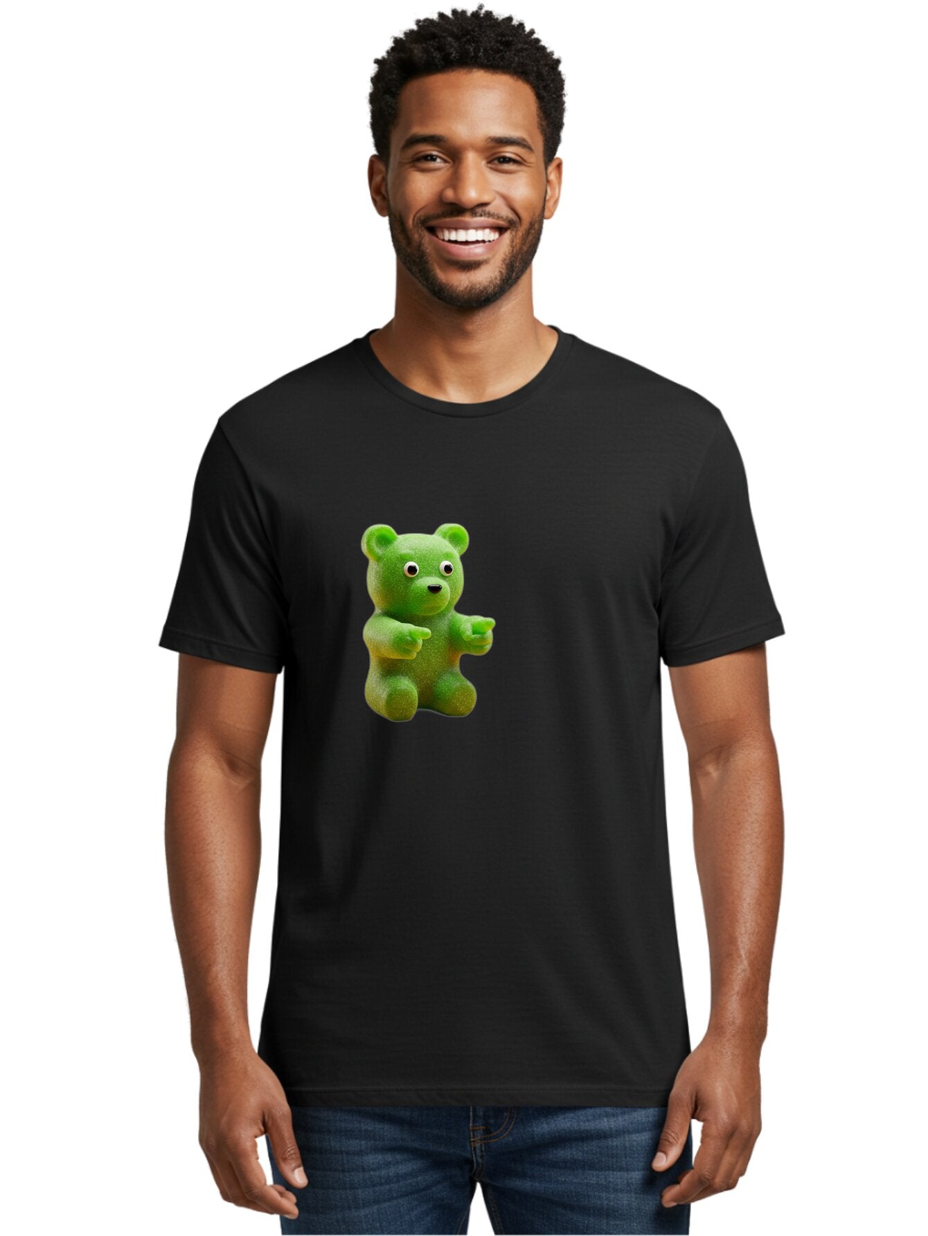 Gummy-Bear-2 Men'S Graphic Tee, 100% Cotton, Comfortable Casual Summer Wear, Machine Washable, Vintage Camera, Old Camera, Antique Camera, Black Camera, Classic Photography, Photography Equipment, Nostalgic Device, Film Camera, Camera Art Bam604 25