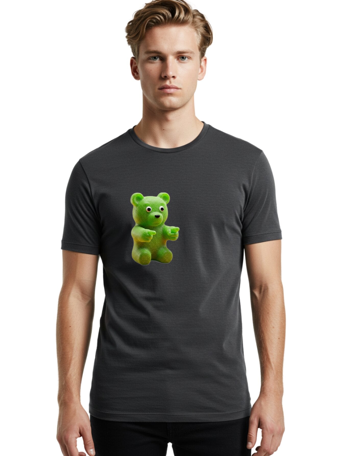 Gummy-Bear-2 Men'S Graphic Tee, 100% Cotton, Comfortable Casual Summer Wear, Machine Washable, Vintage Camera, Old Camera, Antique Camera, Black Camera, Classic Photography, Photography Equipment, Nostalgic Device, Film Camera, Camera Art Bam604 18