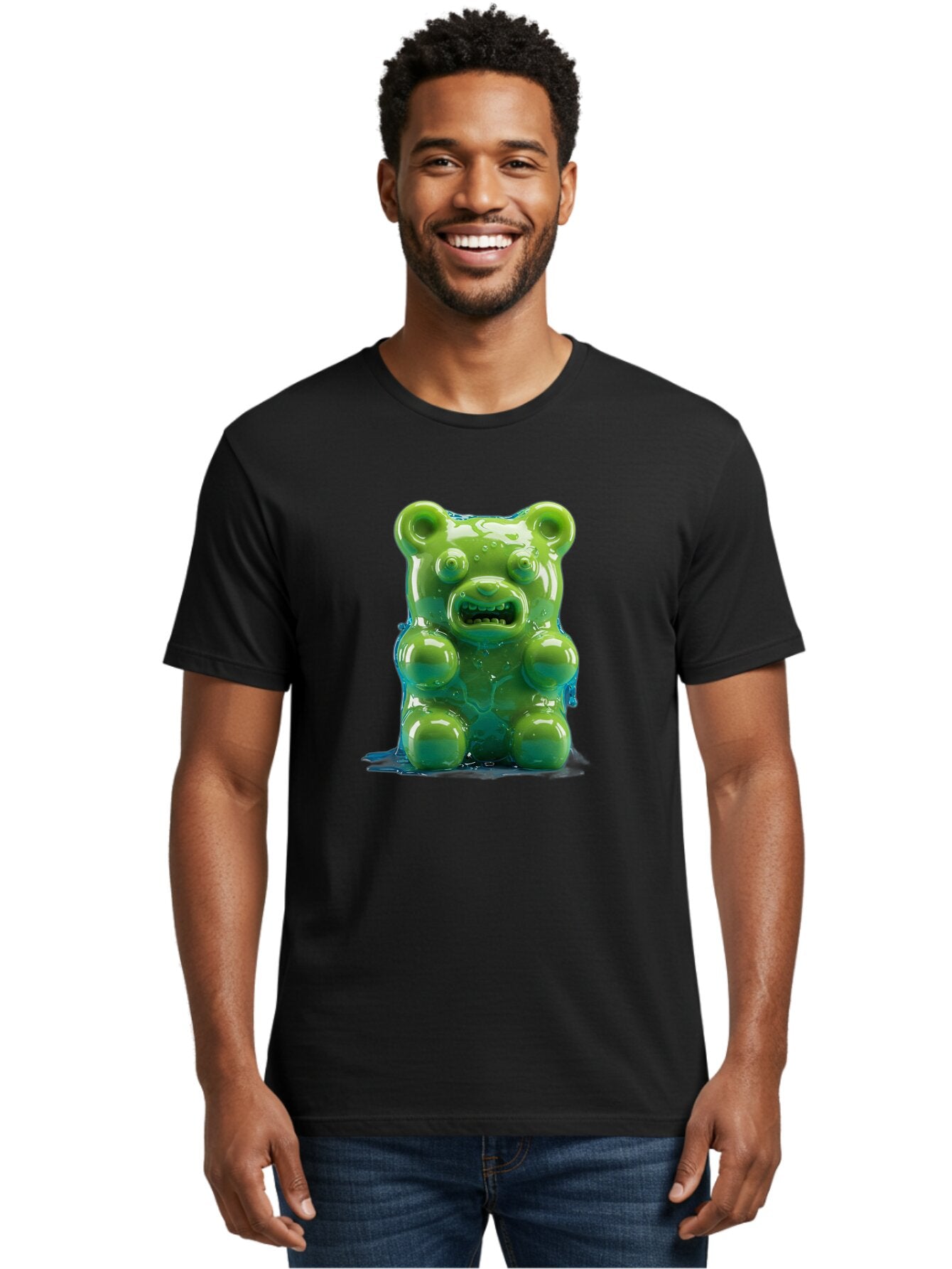 Gummy-Bear-3 Men'S Graphic Tee, 100% Cotton, Comfortable Casual Summer Wear, Machine Washable, Vintage Camera, Old Camera, Antique Camera, Black Camera, Classic Photography, Photography Equipment, Nostalgic Device, Film Camera, Camera Art Bam605 25