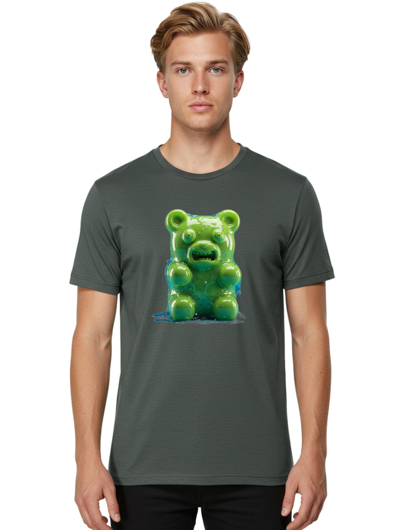 Gummy-Bear-3 Men'S Graphic Tee, 100% Cotton, Comfortable Casual Summer Wear, Machine Washable, Vintage Camera, Old Camera, Antique Camera, Black Camera, Classic Photography, Photography Equipment, Nostalgic Device, Film Camera, Camera Art Bam605 23