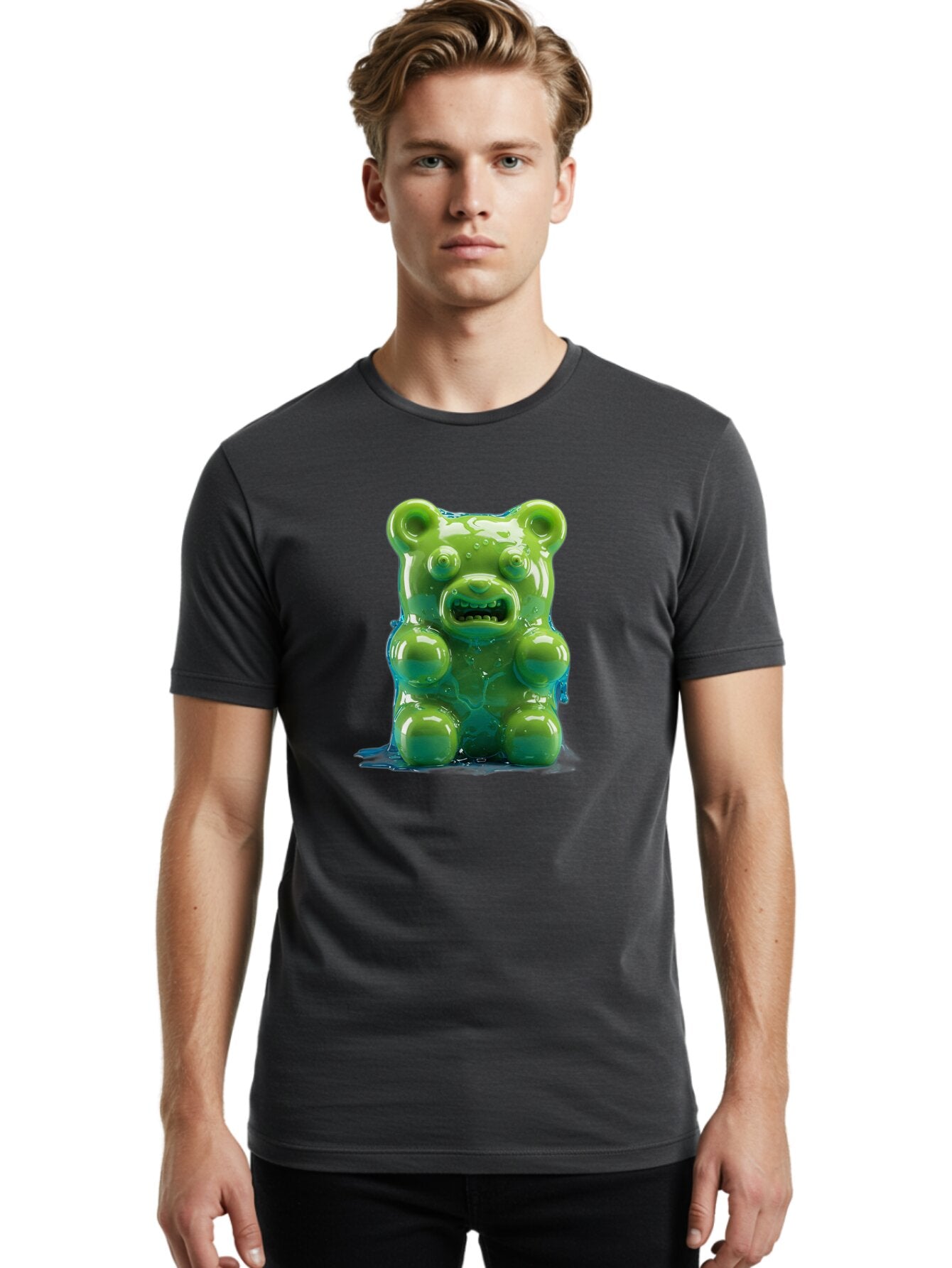 Gummy-Bear-3 Men'S Graphic Tee, 100% Cotton, Comfortable Casual Summer Wear, Machine Washable, Vintage Camera, Old Camera, Antique Camera, Black Camera, Classic Photography, Photography Equipment, Nostalgic Device, Film Camera, Camera Art Bam605 16