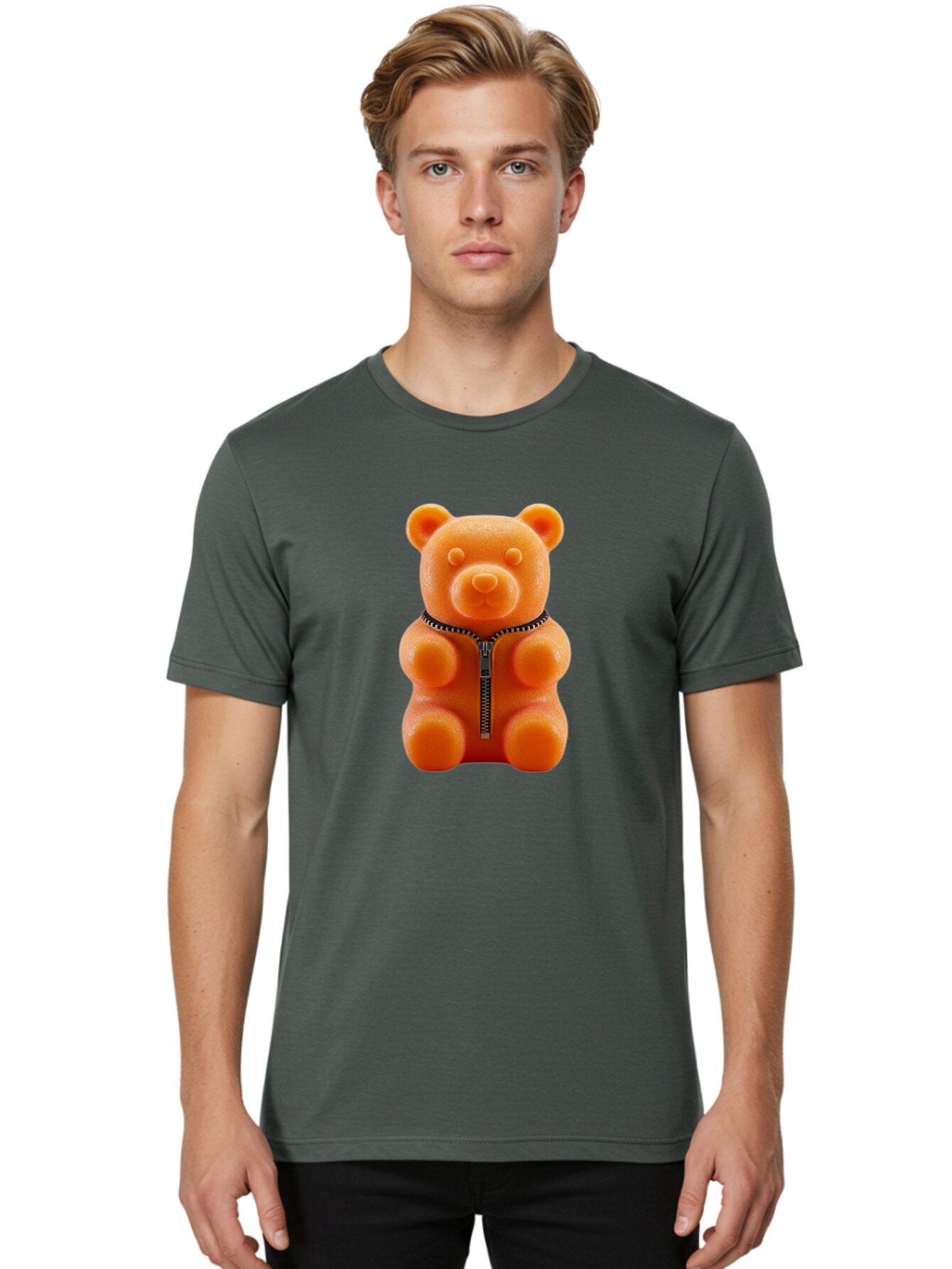 Gummy-Bear-4 Men'S Graphic Tee, 100% Cotton, Comfortable Casual Summer Wear, Machine Washable, Vintage Camera, Old Camera, Antique Camera, Black Camera, Classic Photography, Photography Equipment, Nostalgic Device, Film Camera, Camera Art Bam606 23